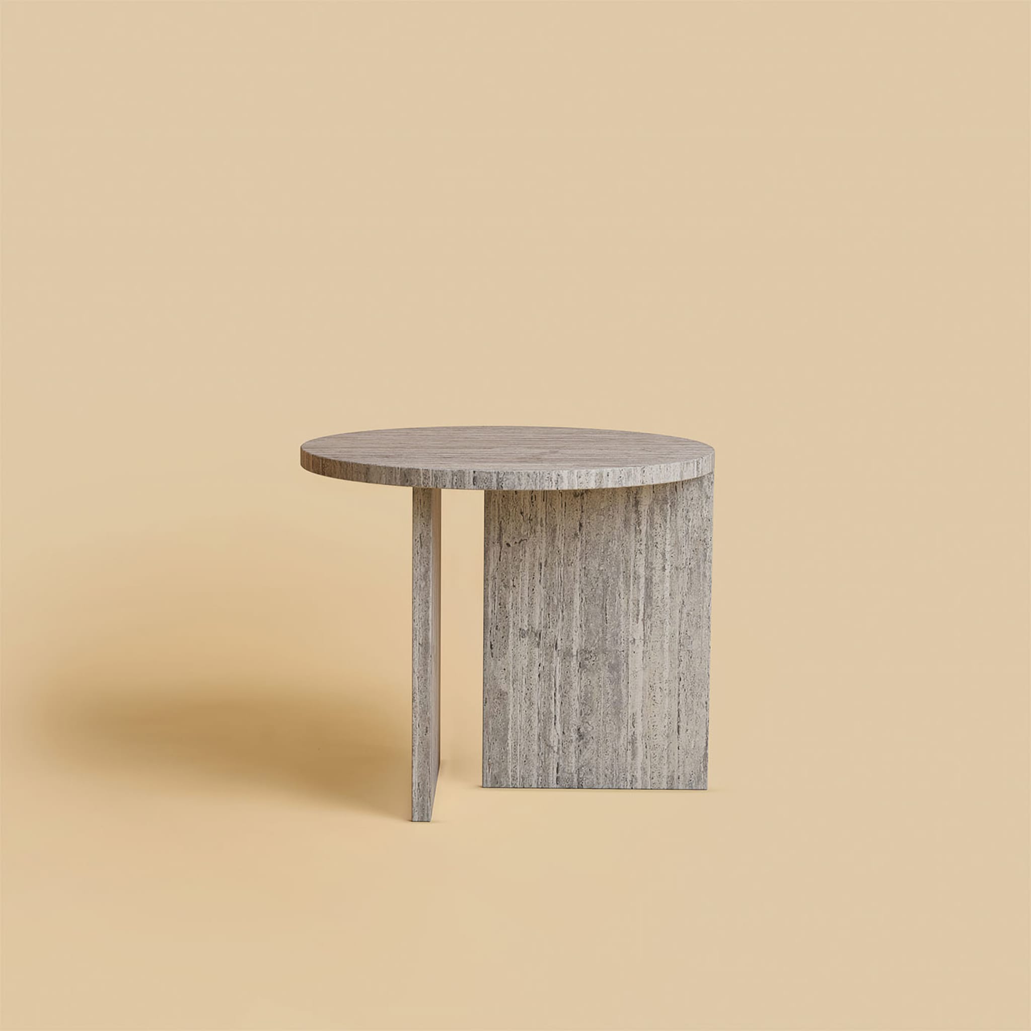 Kyushu Titanium Travertino Side Table - Alternative view 1