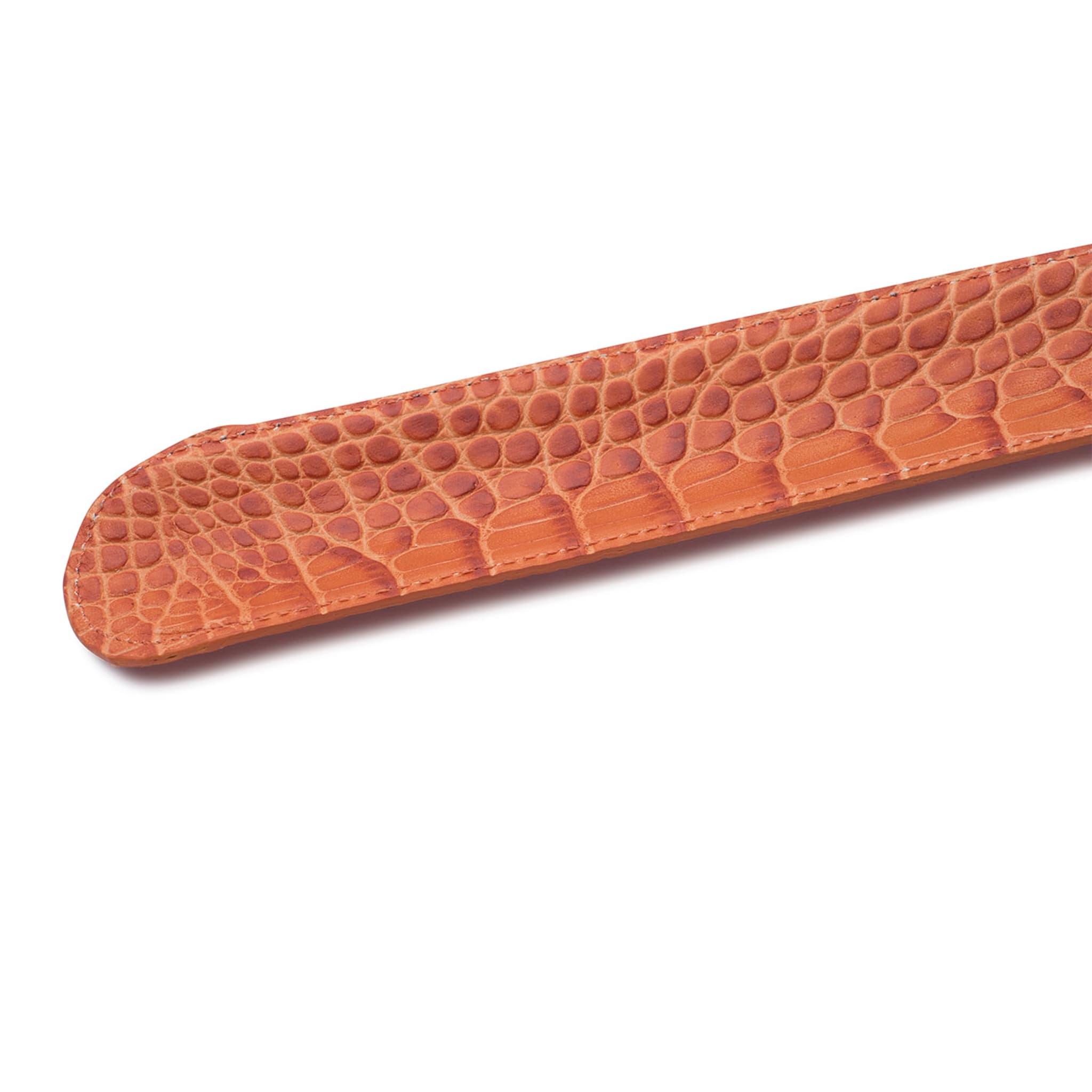 Orange Mock-Croc Leather Shoe Horn - Alternative view 1