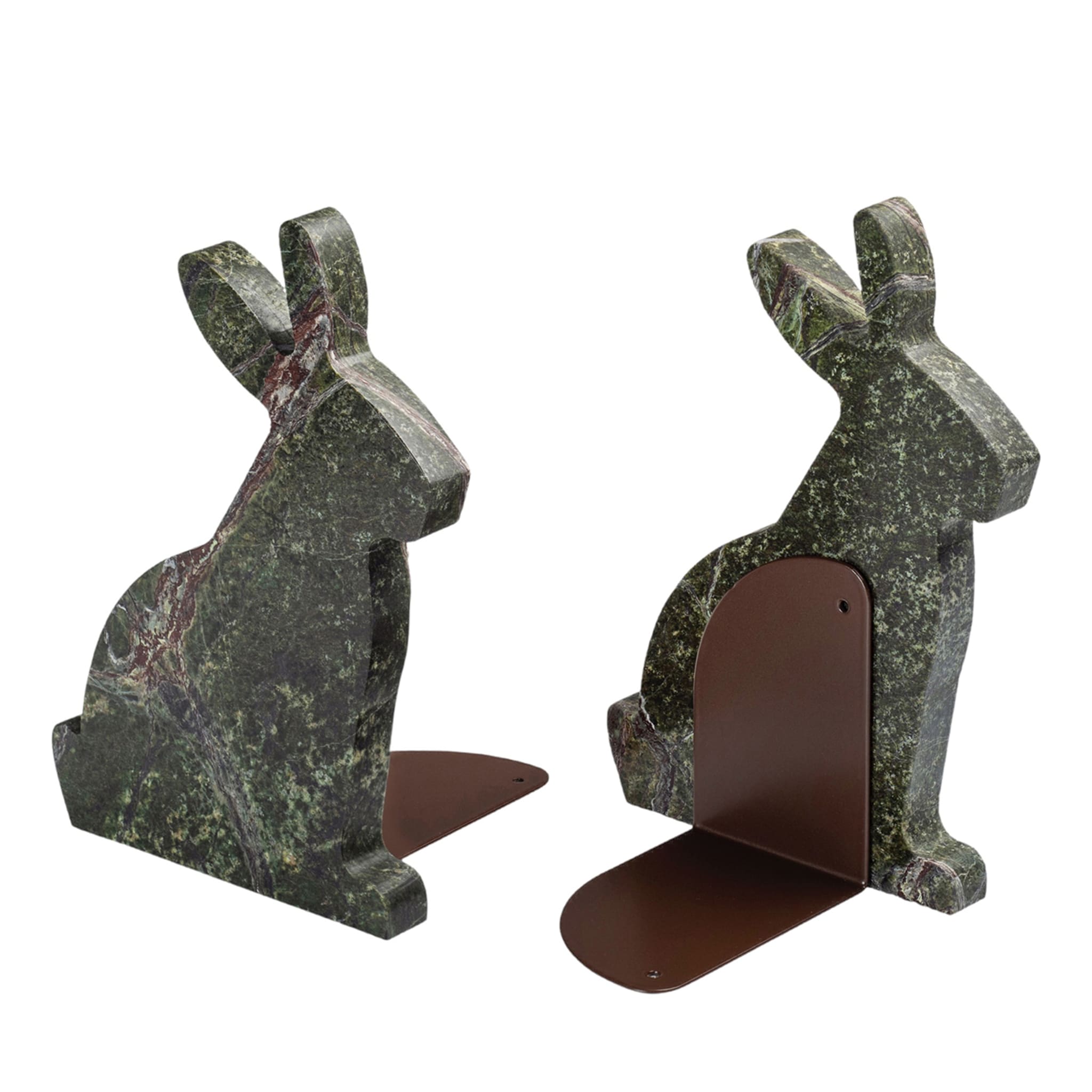 Bunny Set of 2 Picasso Green Bookends by Alessandra Grasso - Main view