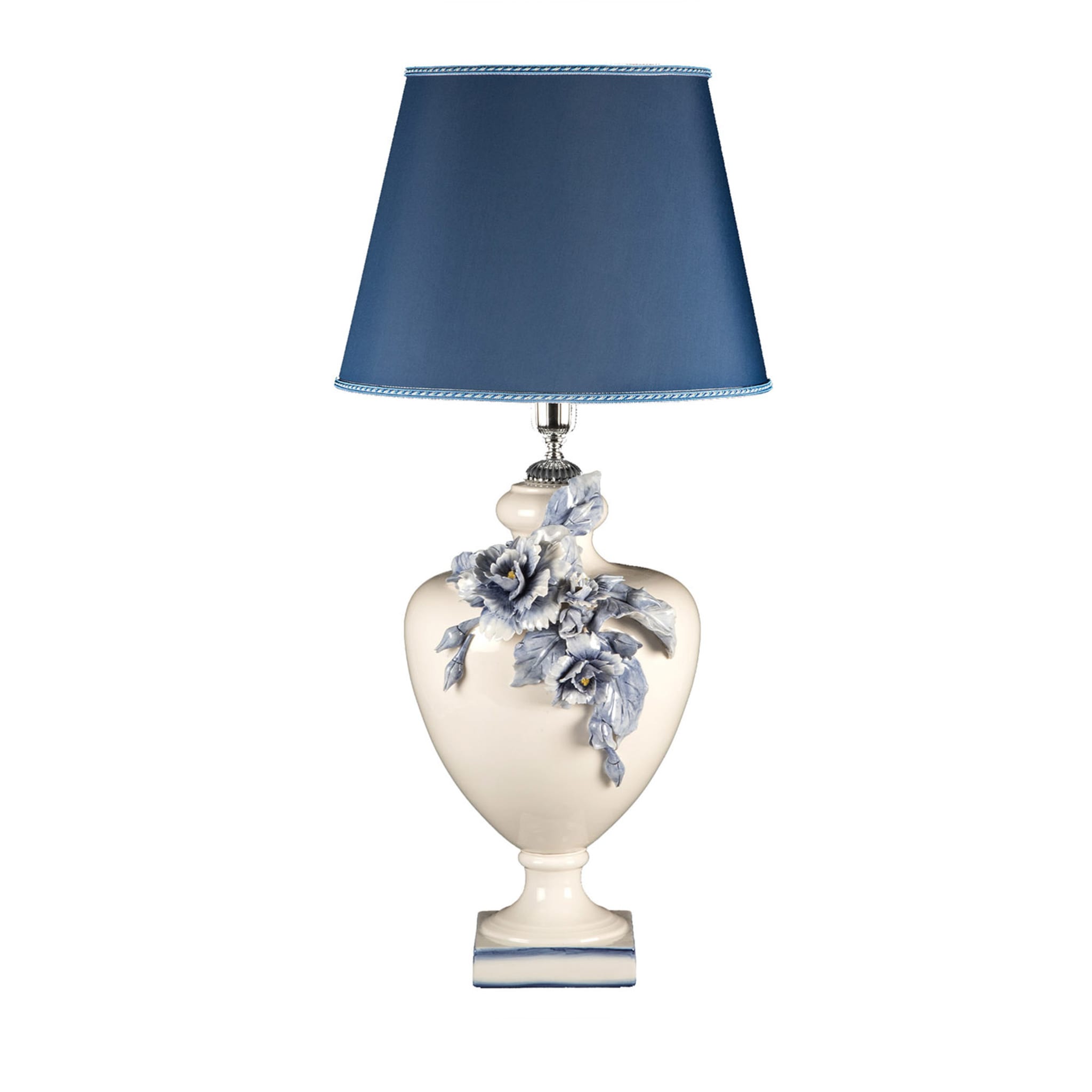 Lámpara de mesa Peonia blanca y azul de Antonio Fullin - Vista principal