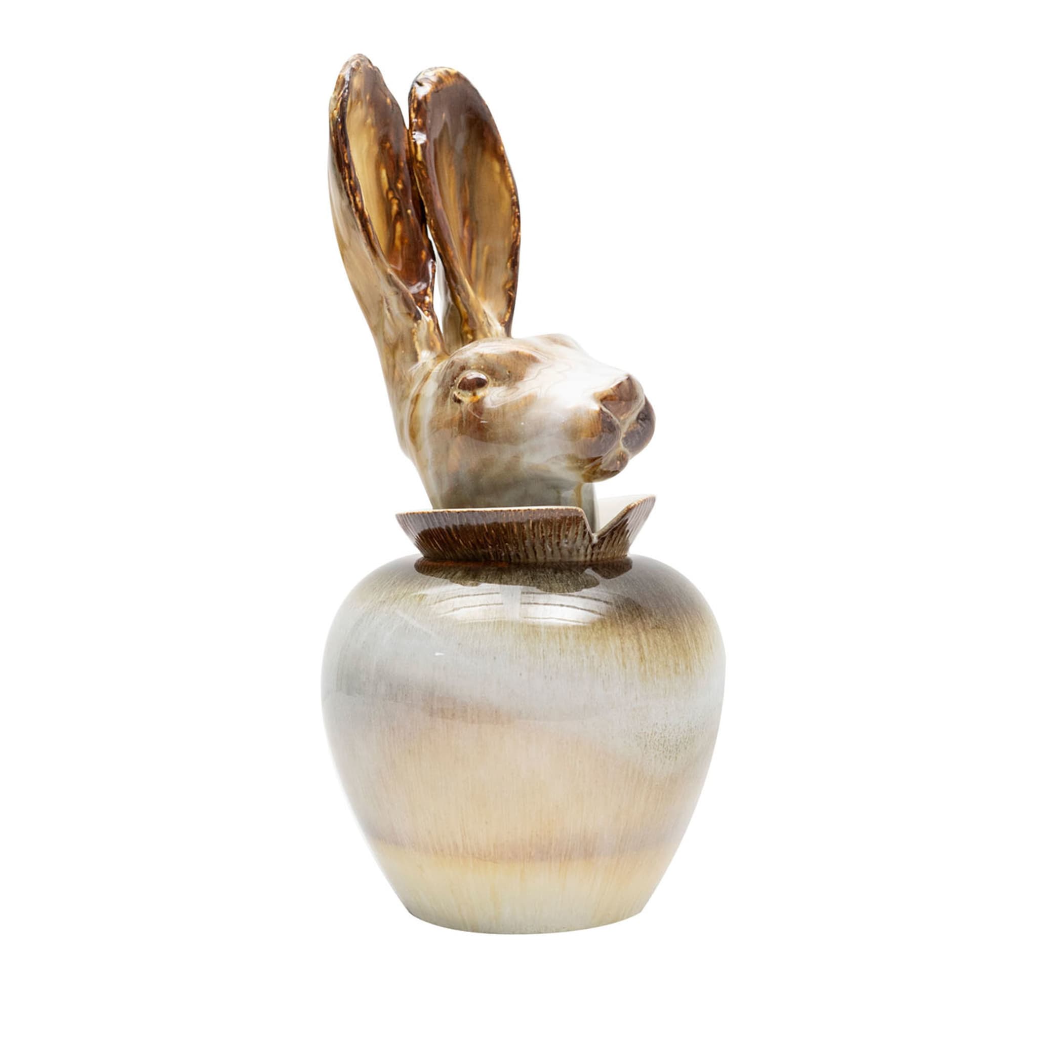 Canopo Lepre Weiße Vase #2 - Hauptansicht