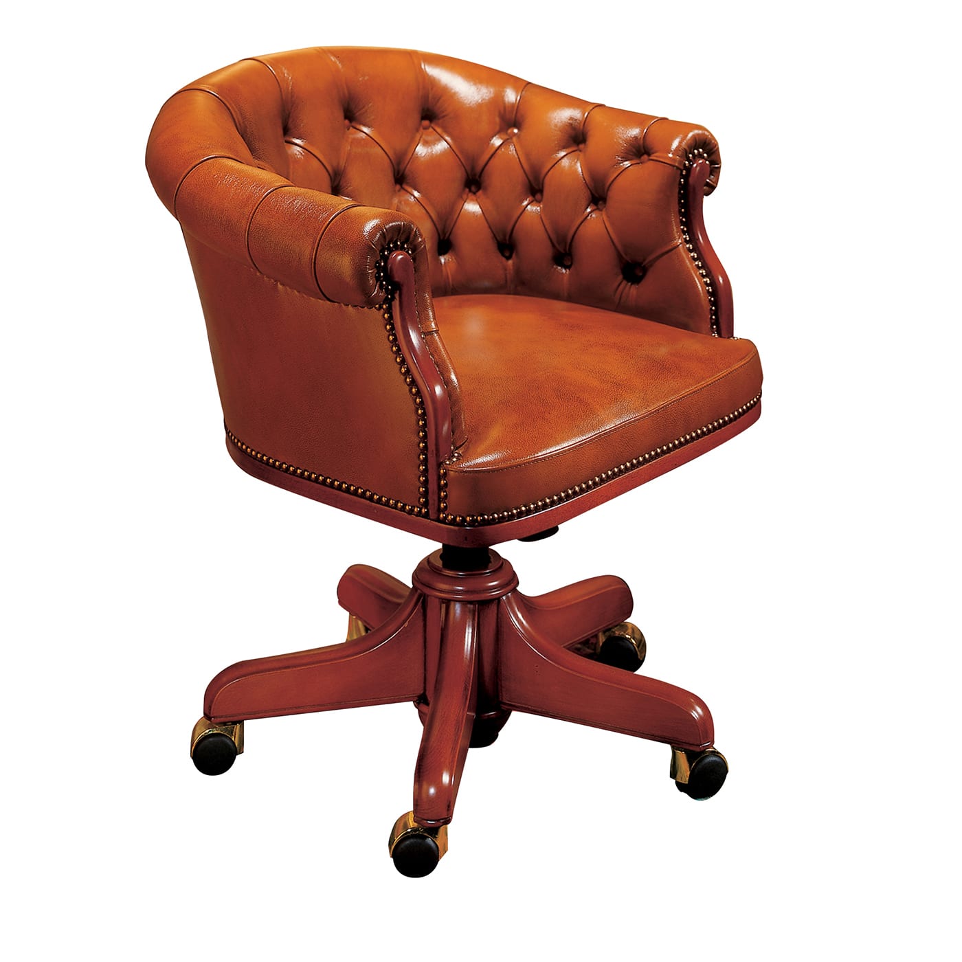Light Brown Leather Armchair - Marzorati