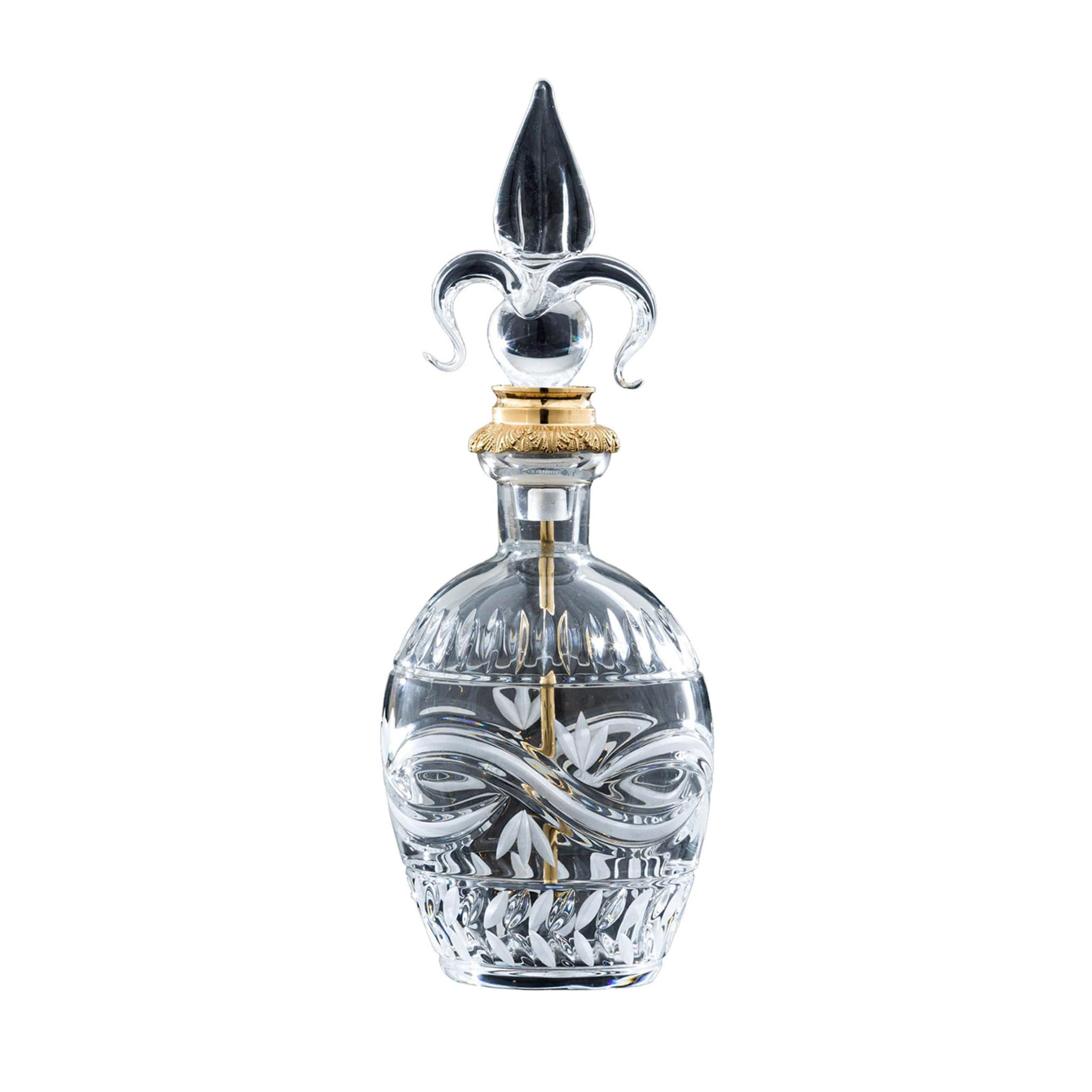 Oval Perfume Bottle with Lily Lid - Main view