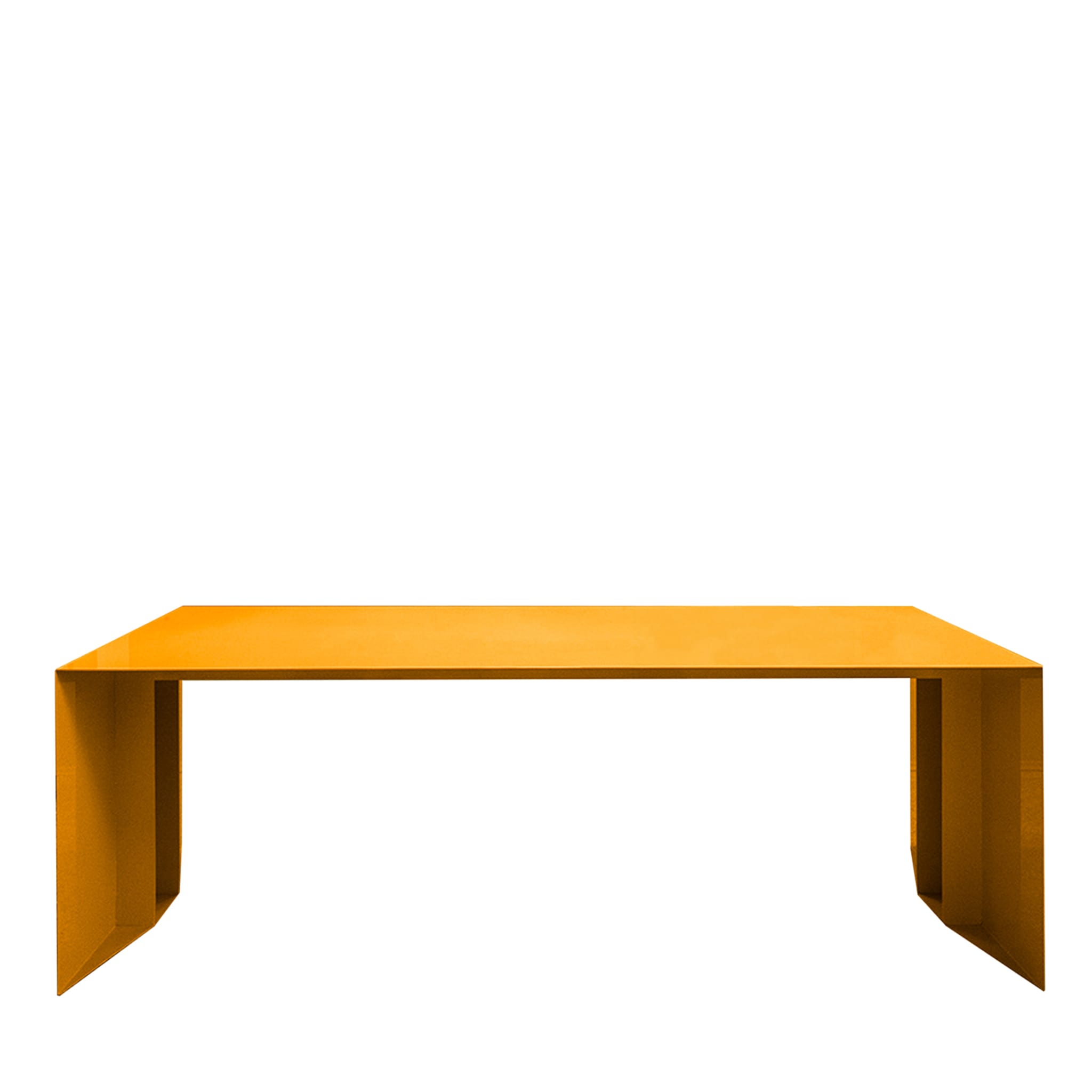 Mesa de comedor de hierro amarillo S3 - Vista principal