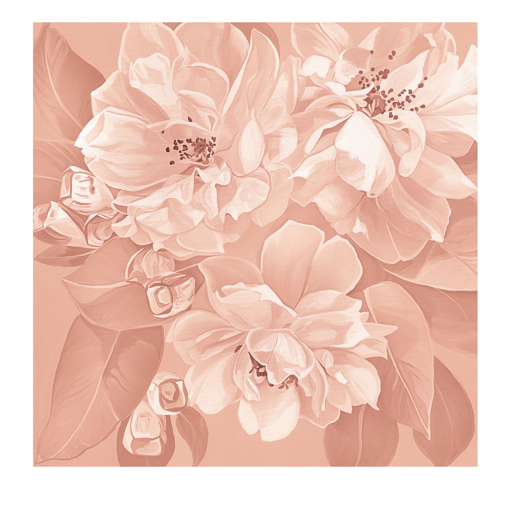 Papier peint texturé Ophelia rose poudré - Vue principale