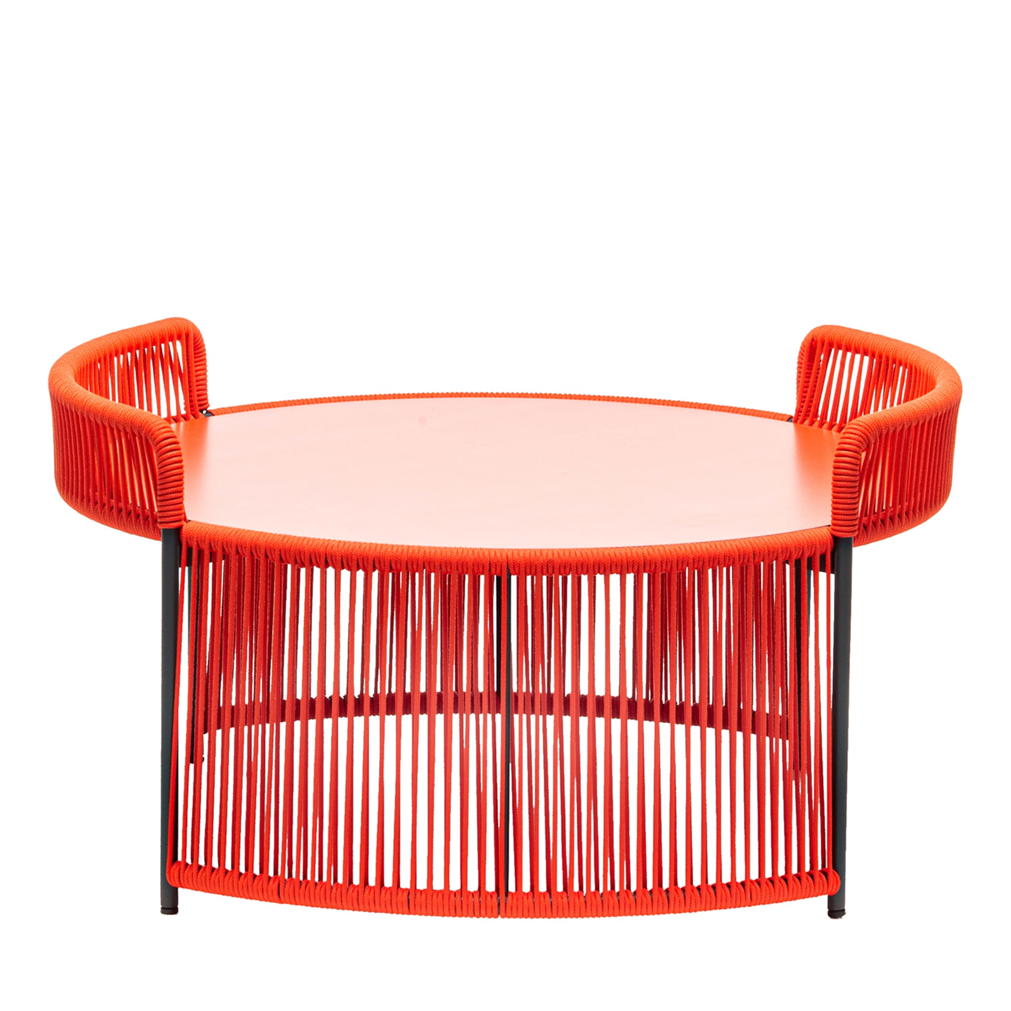 Tavolino rotondo medio rosso Altana di Antonio De Marco - Vista principale