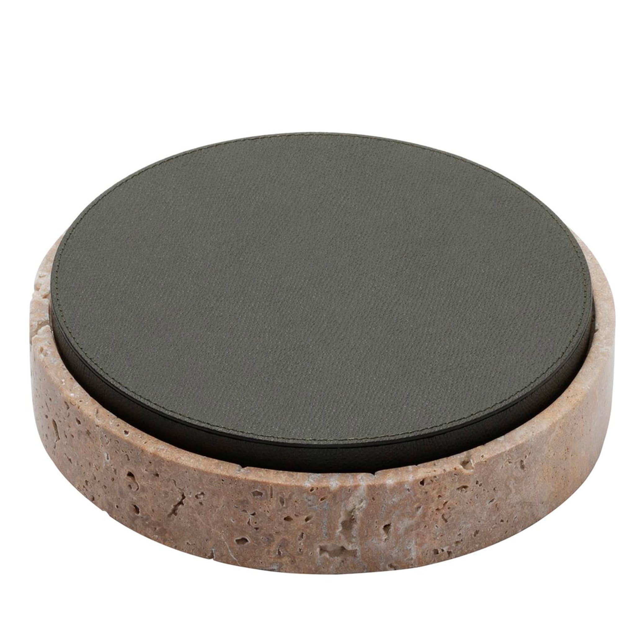 Giza Leather & Marble Round Box #12 - Main view