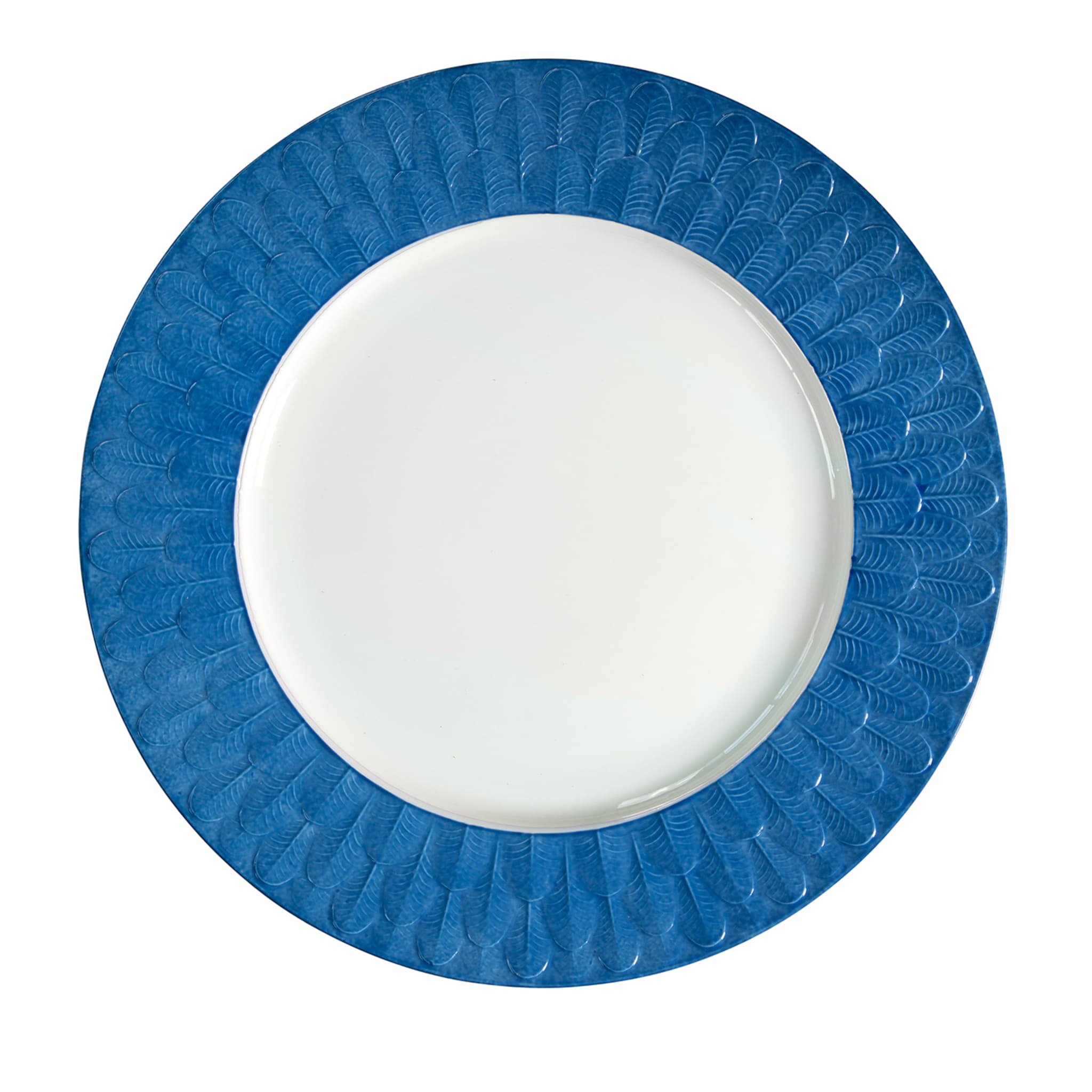 PEACOCK DINNER PLATE - BLUE - Main view