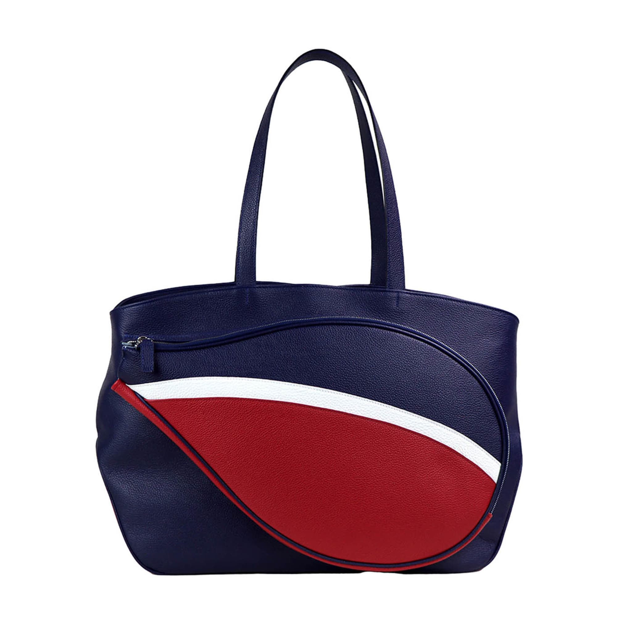 Sport Blue & Red Bag with Tennis-Racket-Shaped Pocket - Main view