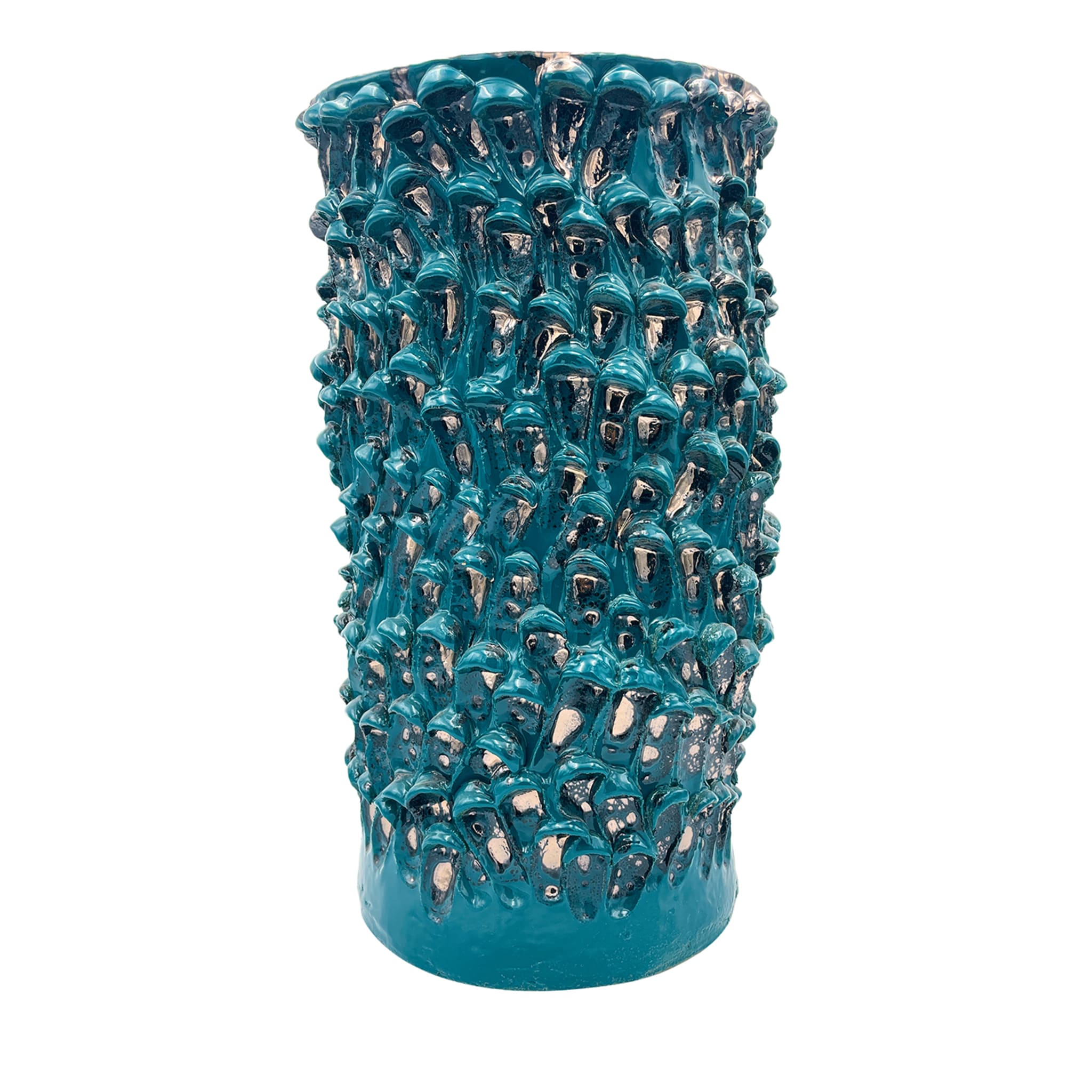 Onda Metallic Biscay Bay Große Vase - Hauptansicht