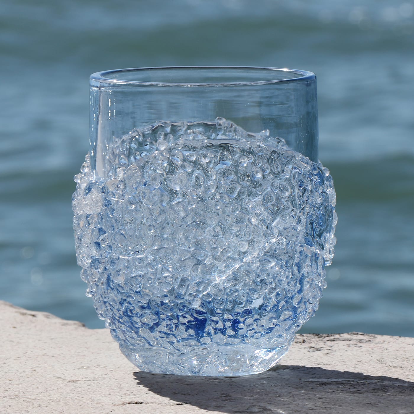 Ghiaccio Bluino Vase - Micheluzzi Glass