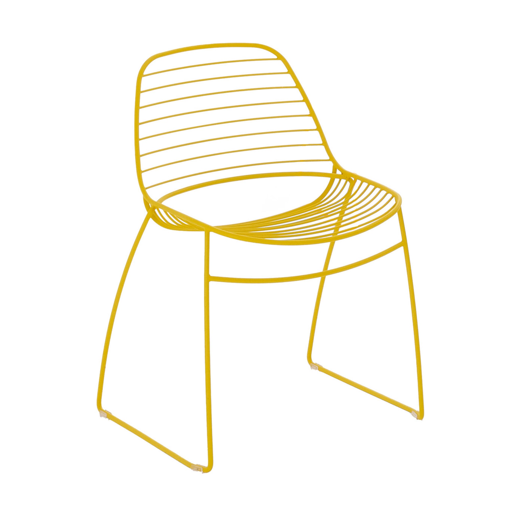 Eclipse Wire Yellow Chair by Angelo Pinaffo - Main view