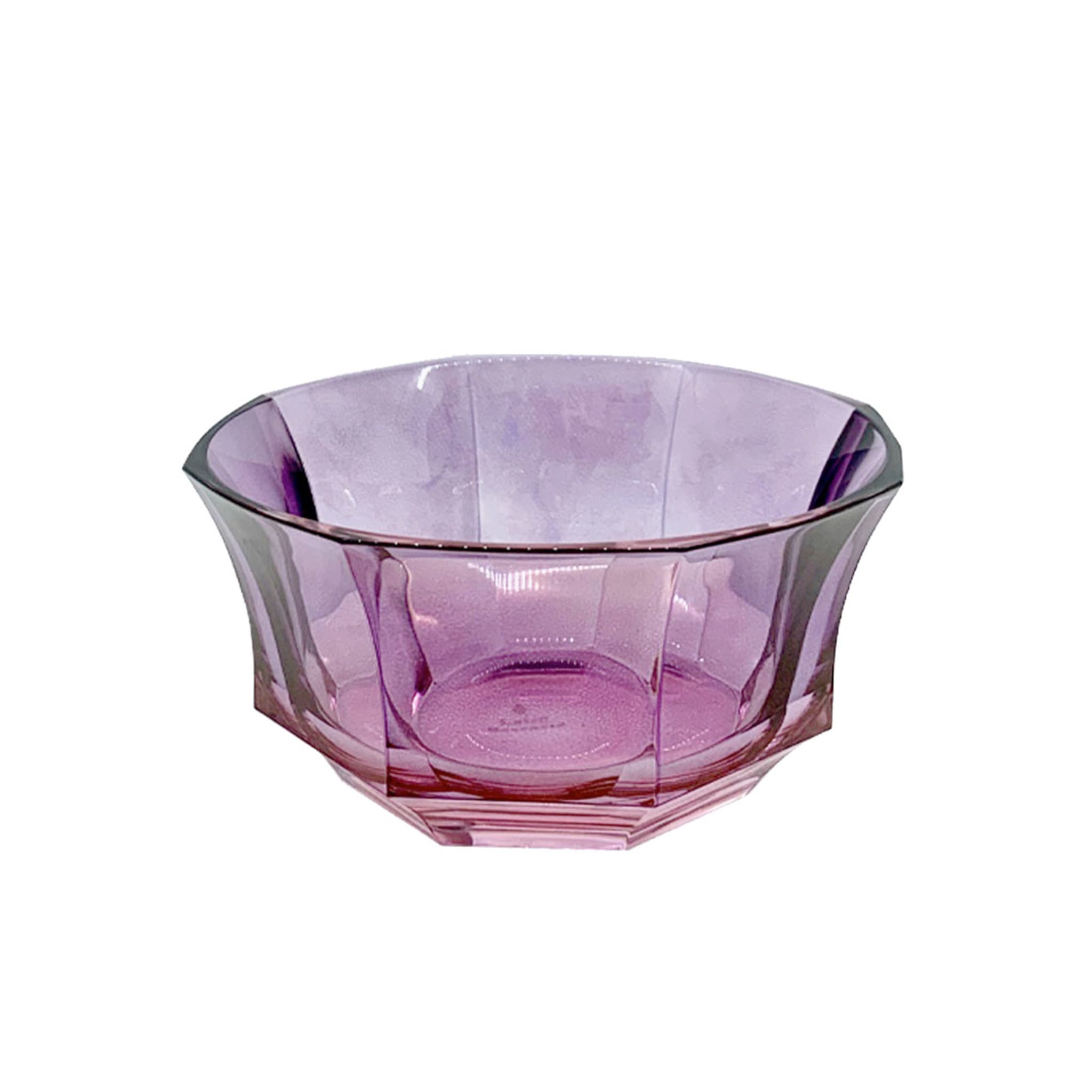 Facettierte Dessertschale in rosa-violettem Kristall - Alternative Ansicht 1