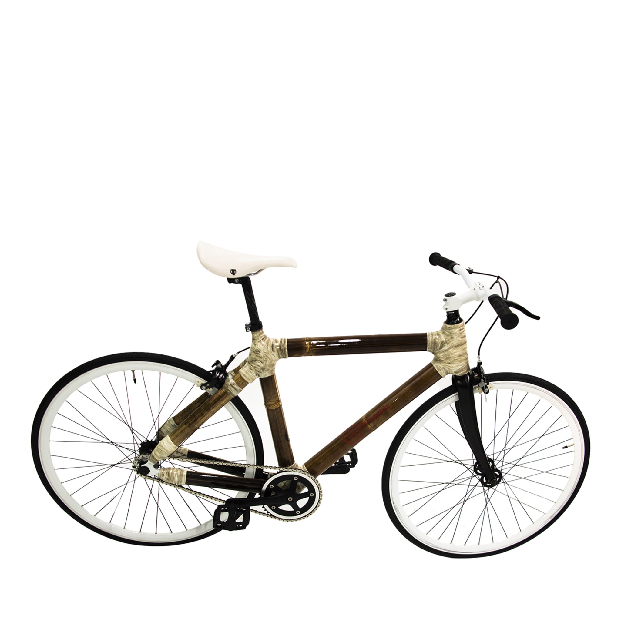 Bicicleta Bambú Blanco Grava - Vista principal