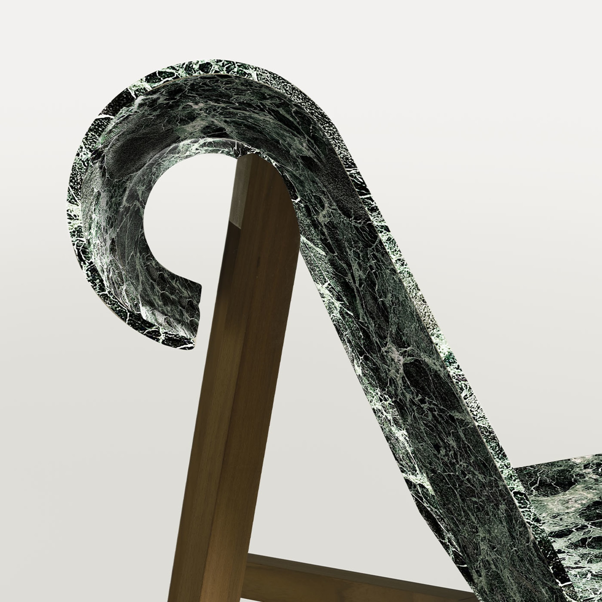 Fauteuil Curl en marbre Verde Alpi - Vue alternative 2