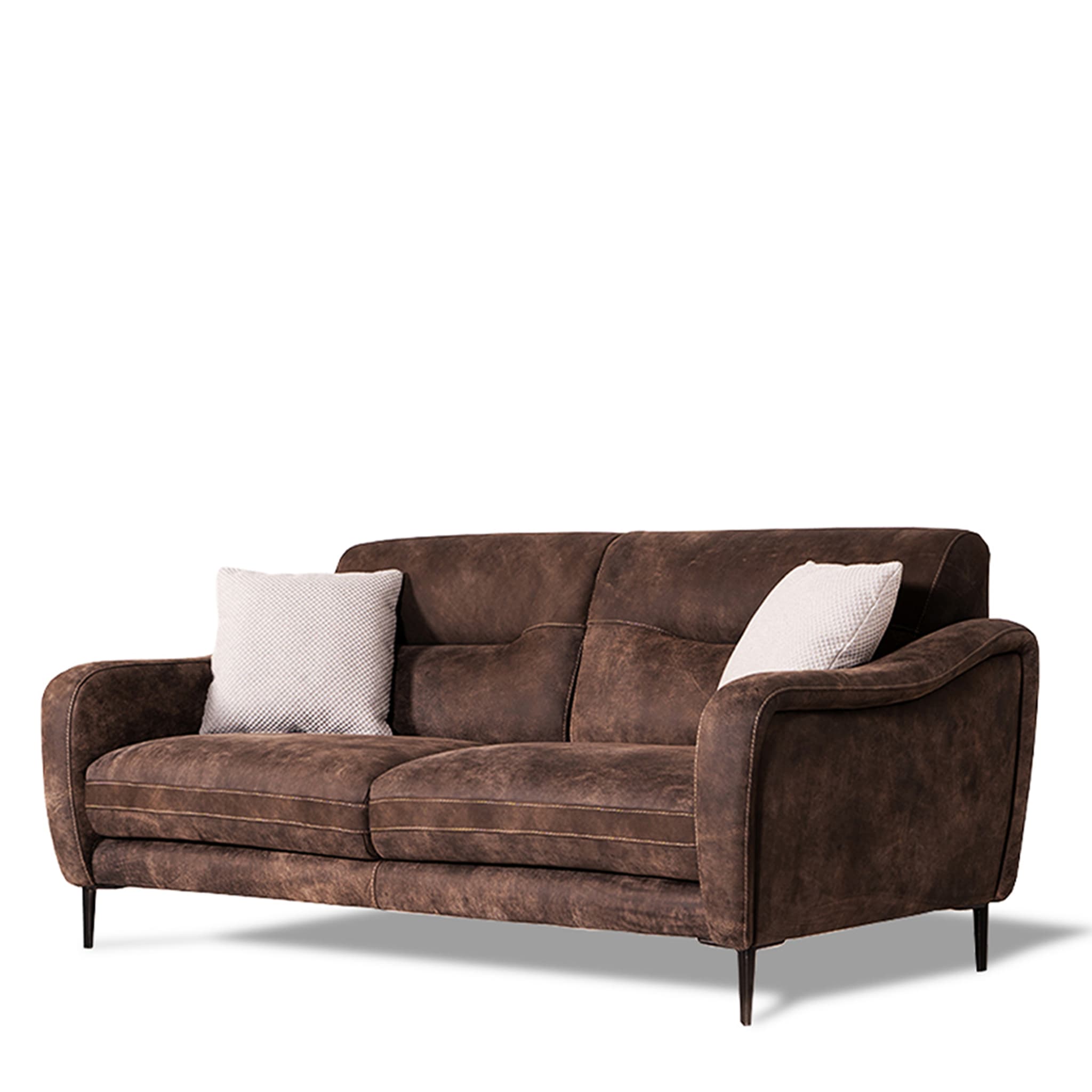 Fonzie Brown Leather 2-Seater Sofa Tribeca Collection - Alternative view 4