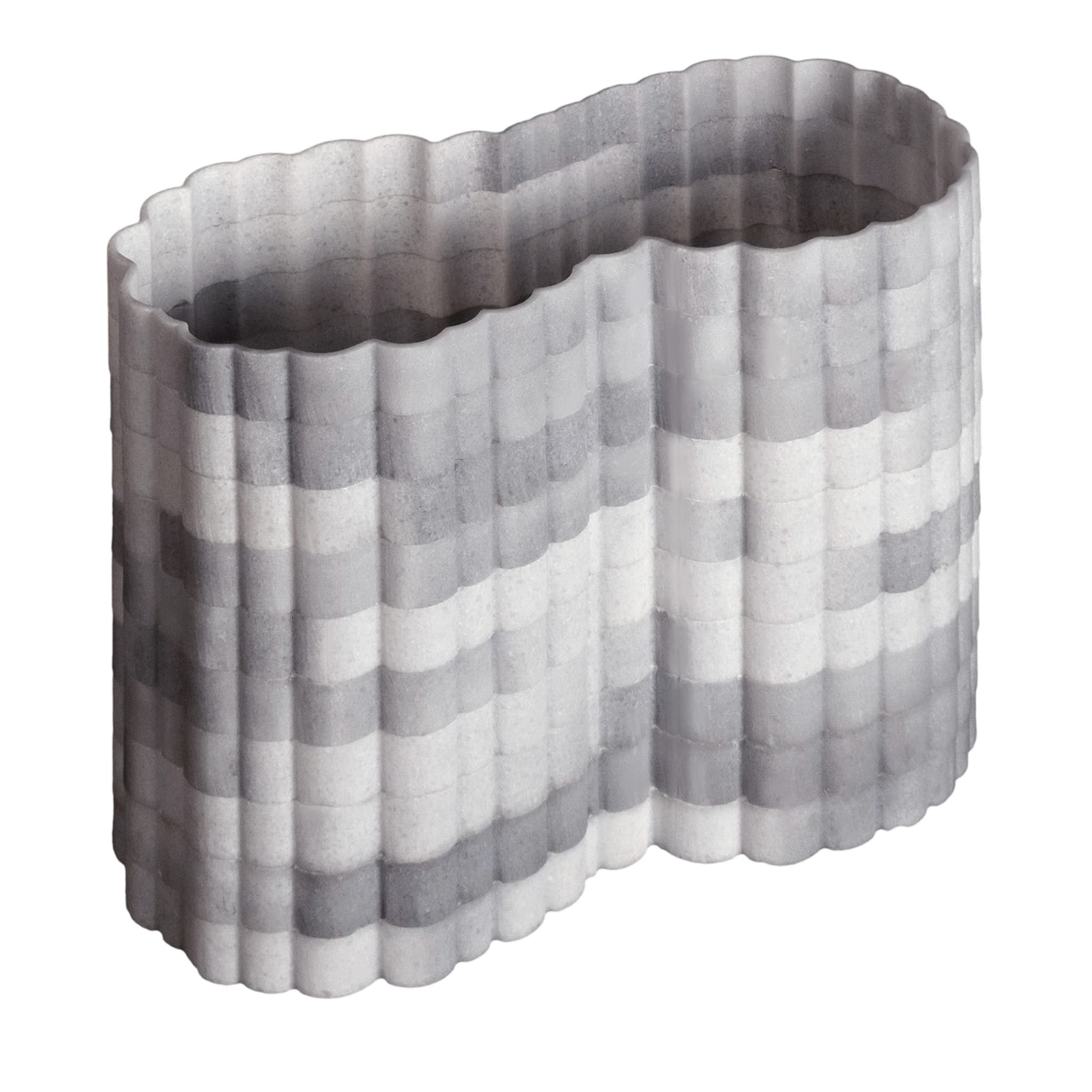 Vase Stripes Olimpic White Marble #2 by Paolo Ulian - Vue principale