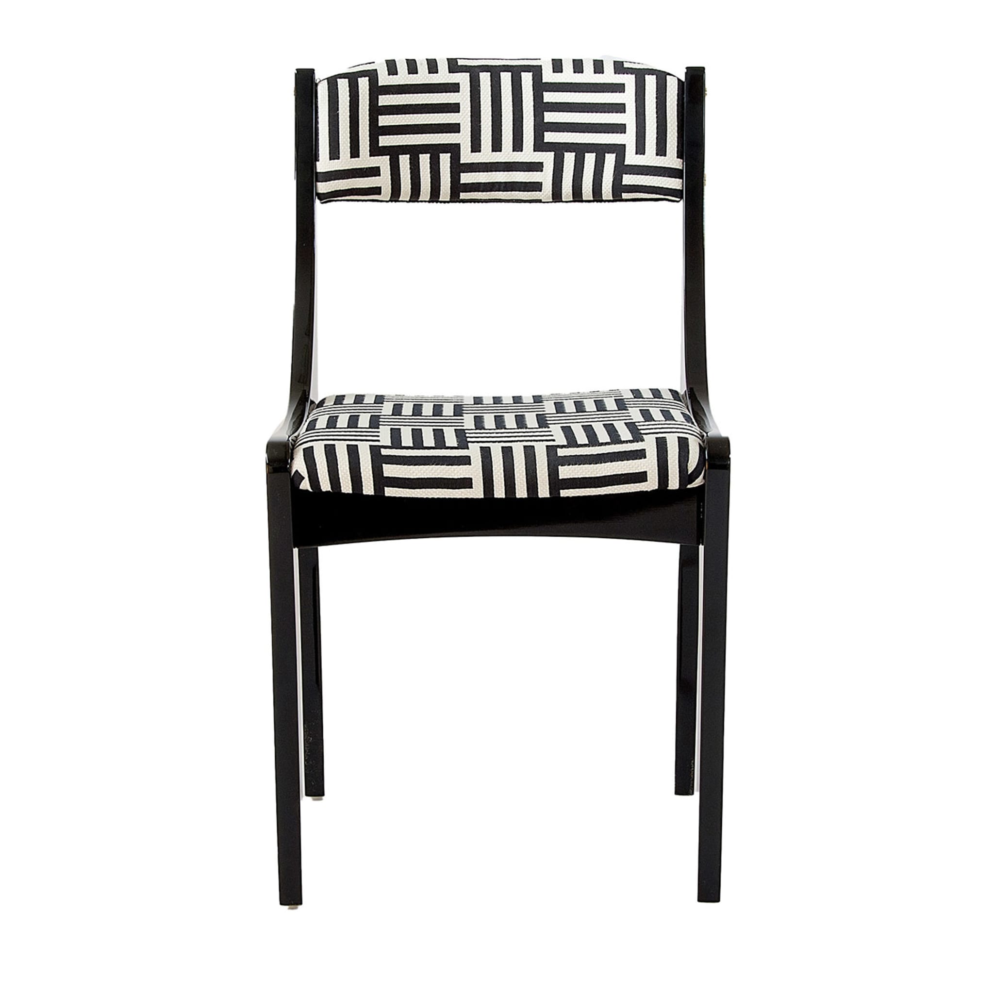 Lola 50's-Inspired Black & White Chair - Main view