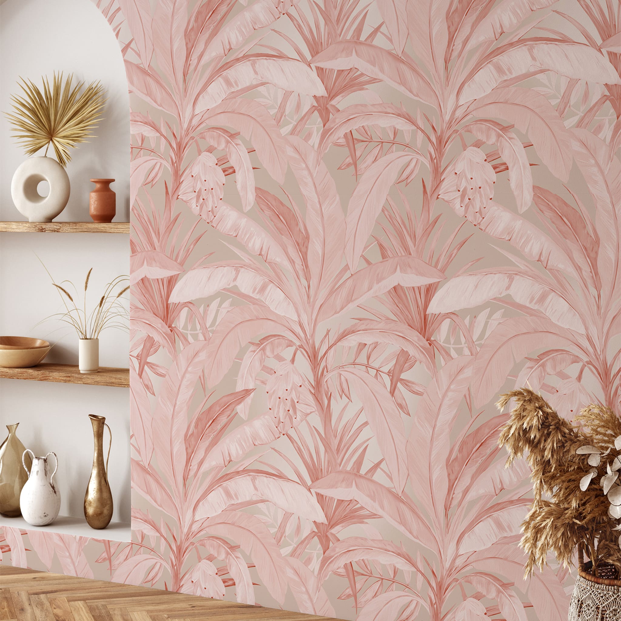 Pink Tropical Jungle Wallpaper - Alternative view 4