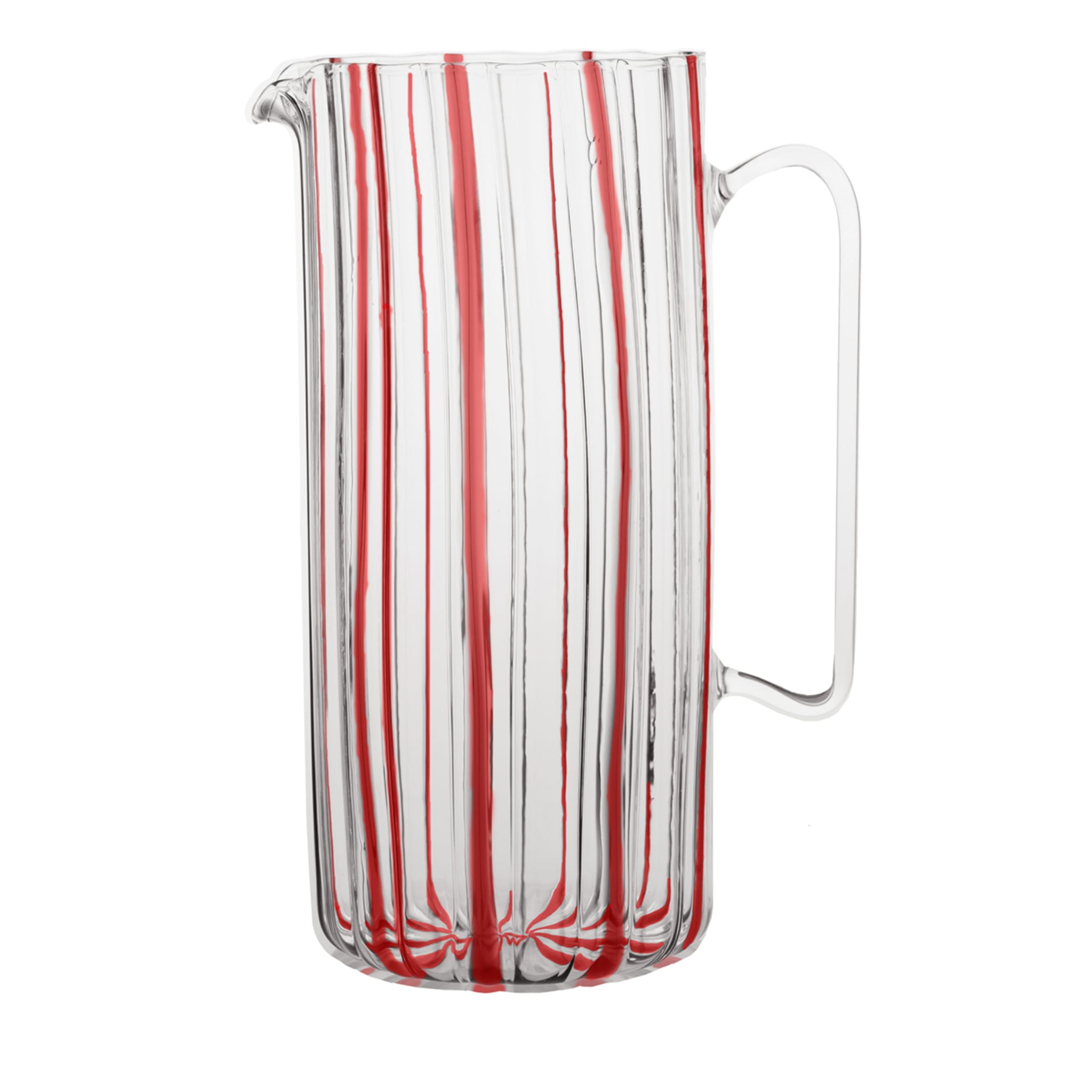 Serlio Loos Red Stripe Glass Pitcher - Main view