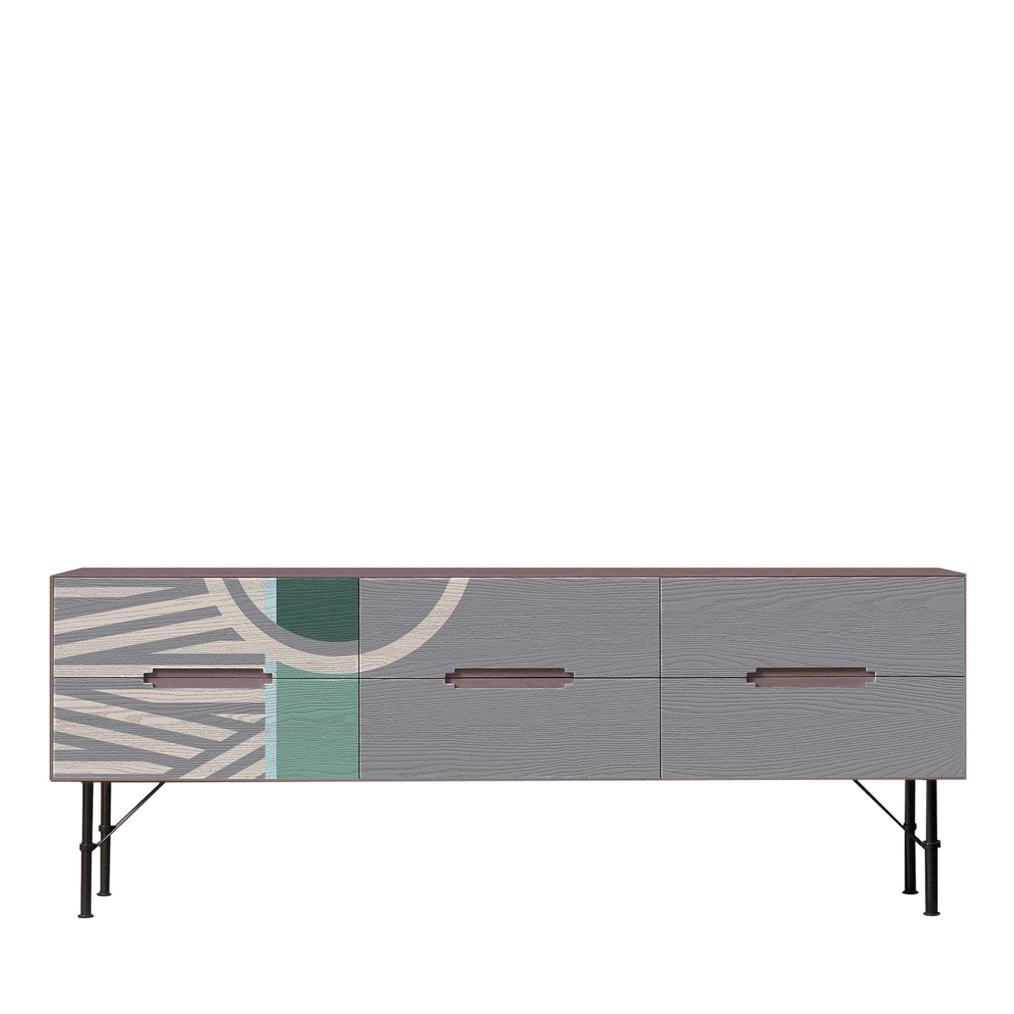 Oblique 6-Drawer Polychrome Sideboard  - Main view