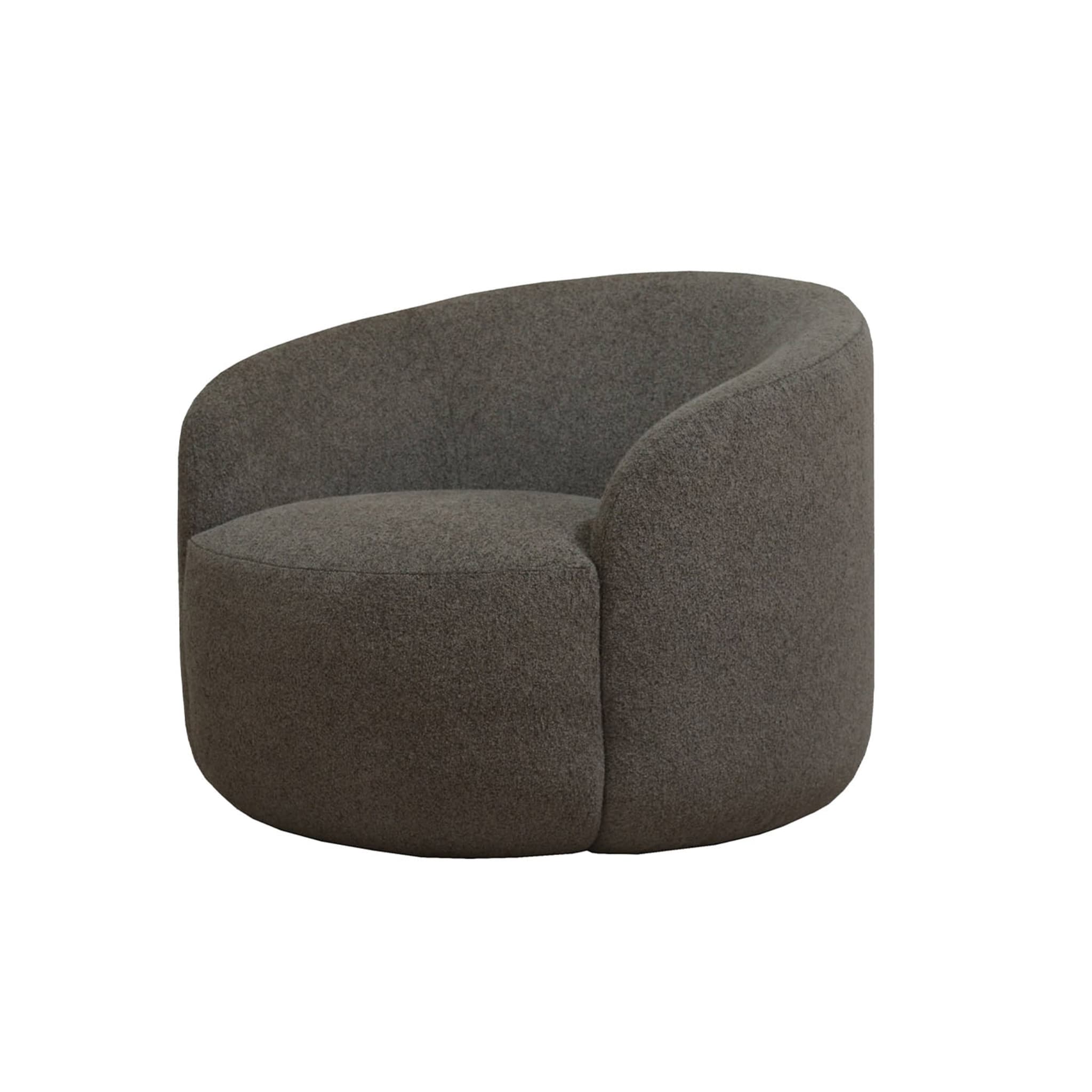 Cottonflower Lounge Armchair in Brown Fabric - Alternative view 1