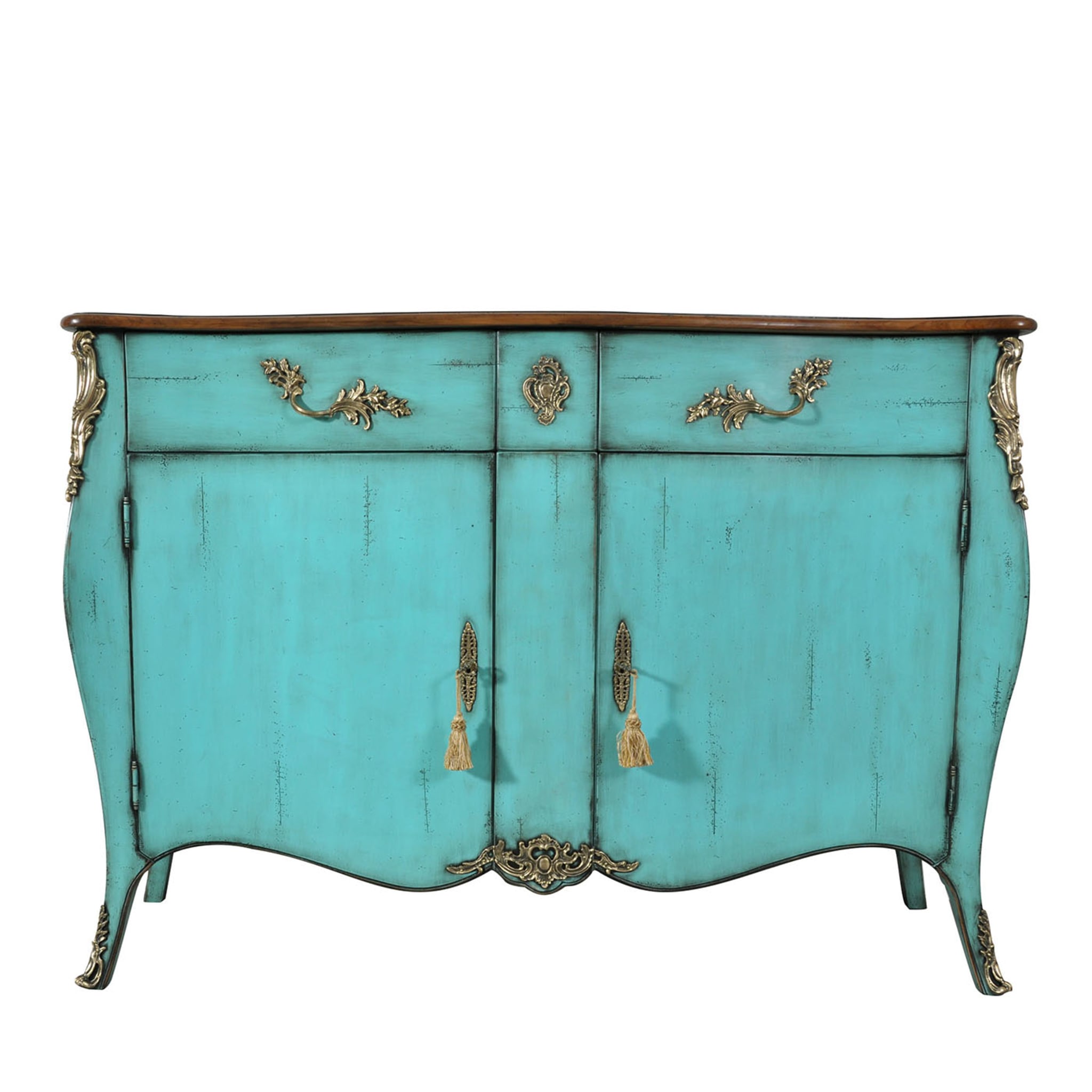 Venezia '700 Luigi XV Credenza veneziana in stile turchese - Vista principale