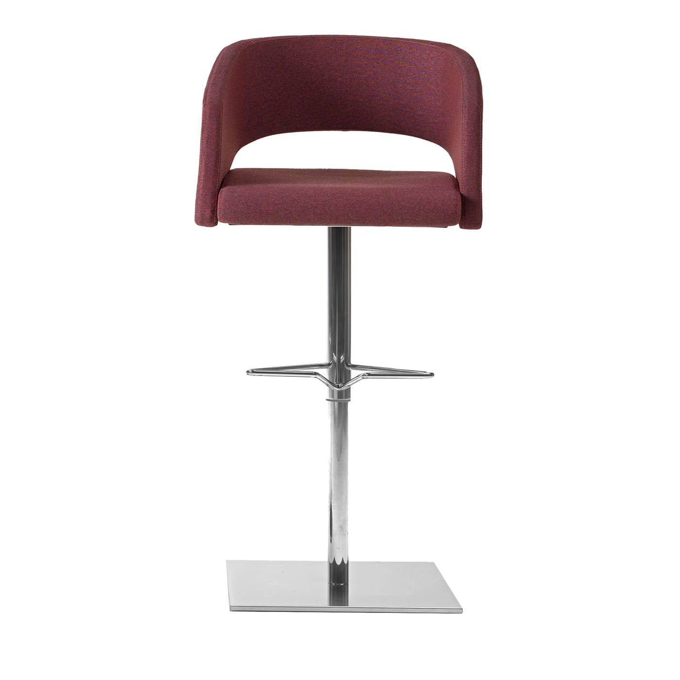 Major B Burgundy Bar Stool With Square Base Sitia | Artemest