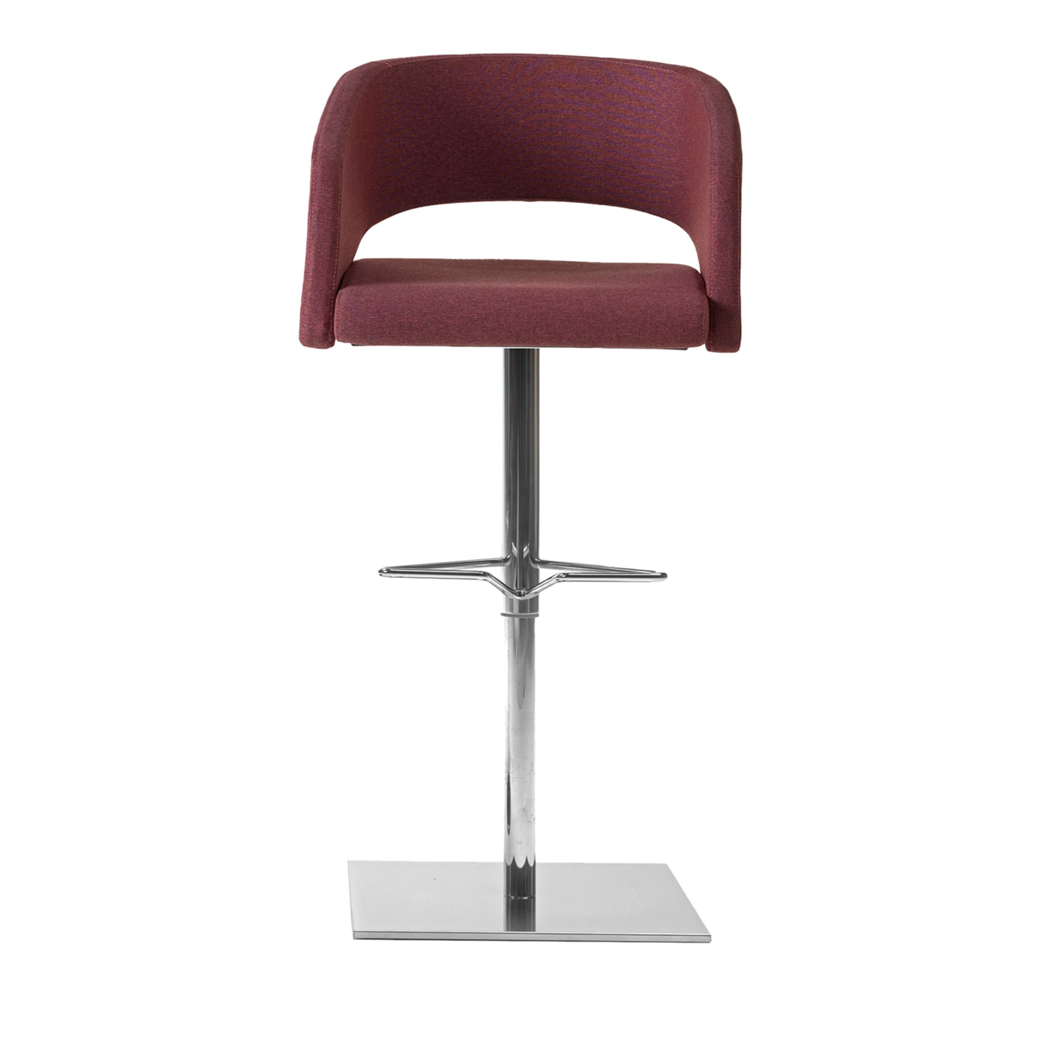 Major B Burgundy Bar Stool with Square Base