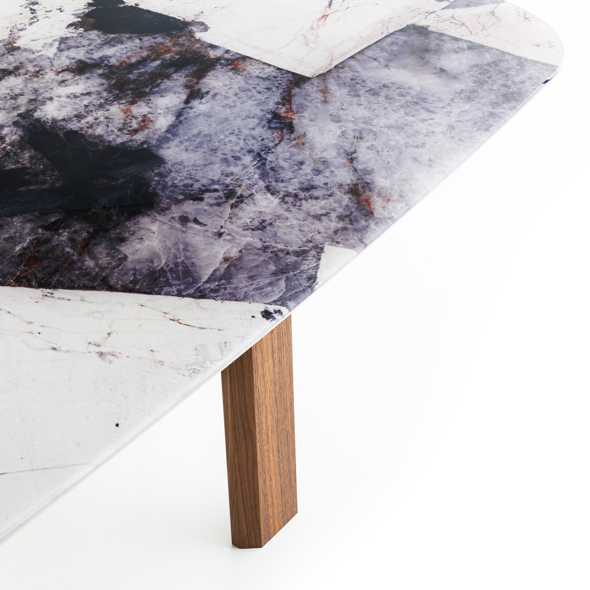 Bridge Patagonia Tisch mit Marmor-Effekt und Canaletto Nussbaum - Alternative Ansicht 3