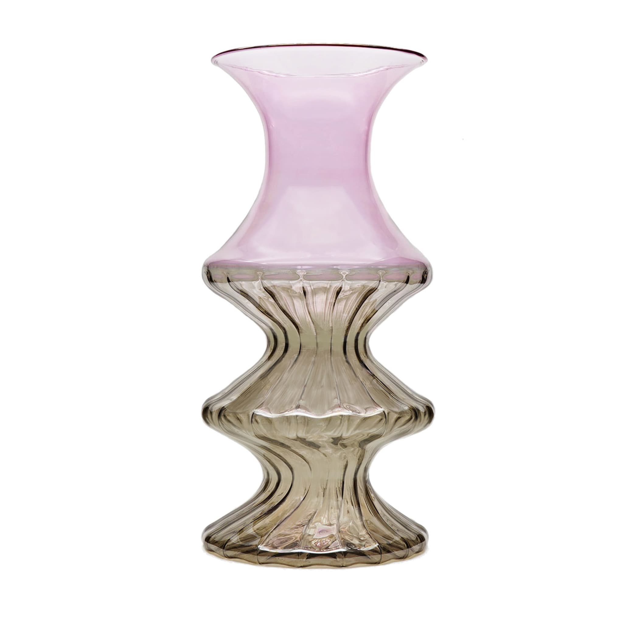 Madame Medium Pink & Taupe Vase - Main view