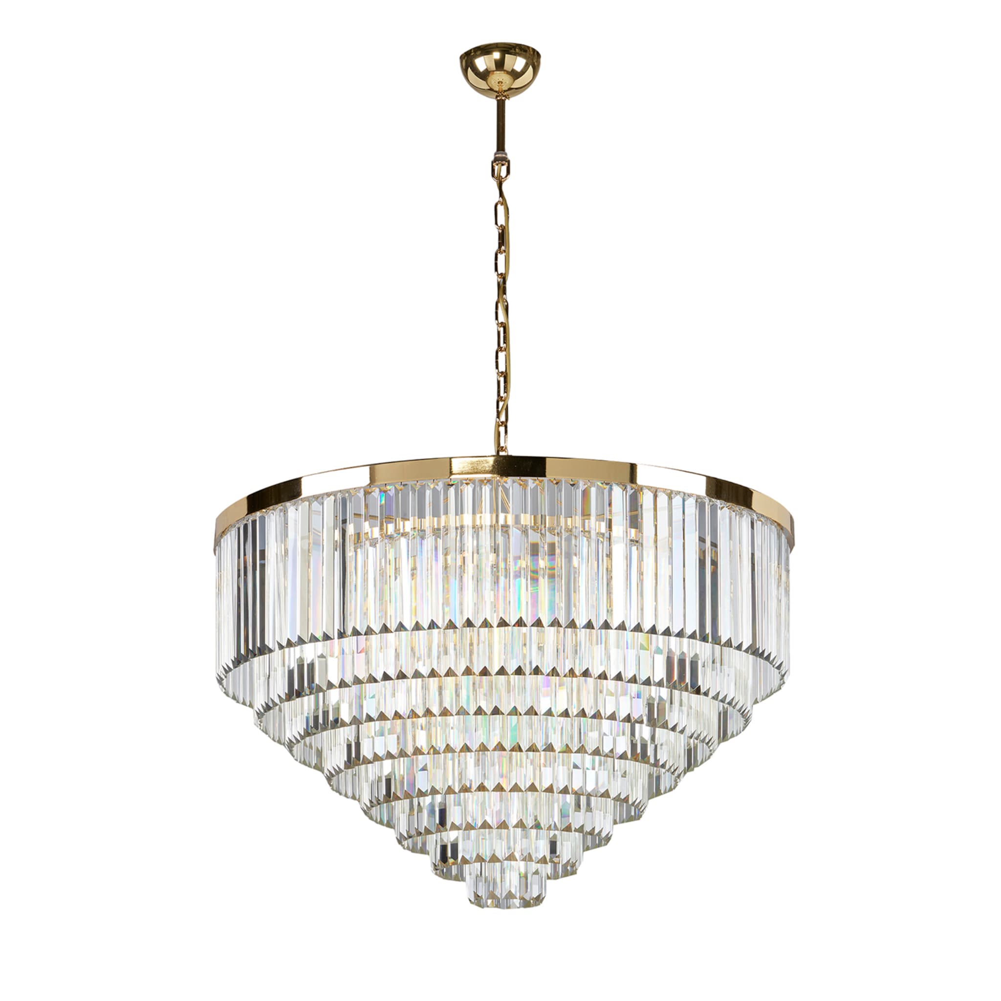 1484 - 13 Lights Gold Suspension Lamp - Main view