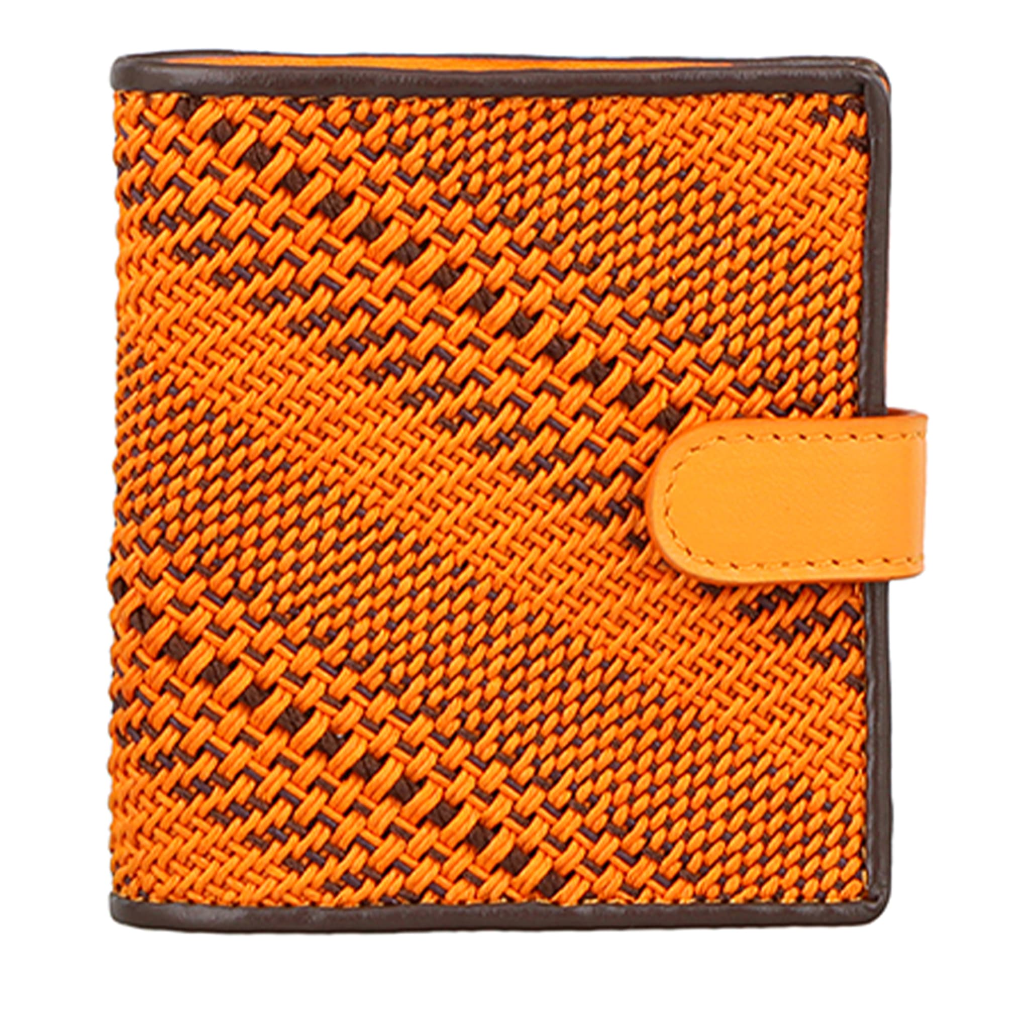 Braided Cotton Orange Wallet - Main view