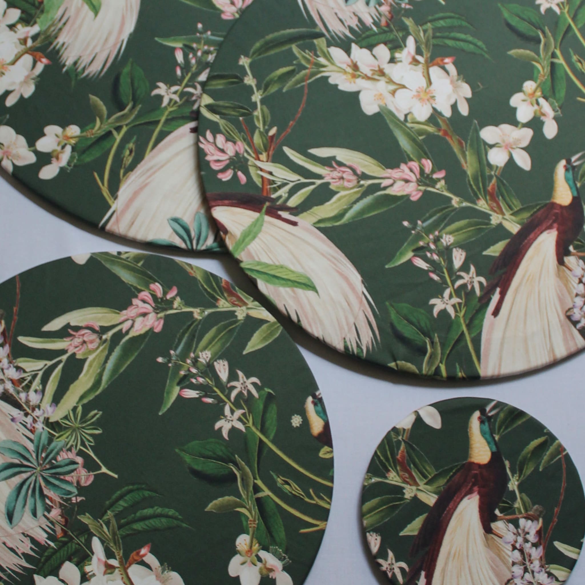Set of 2 Cuffiette Extra-Small Round Tropical Placemats - Alternative view 2