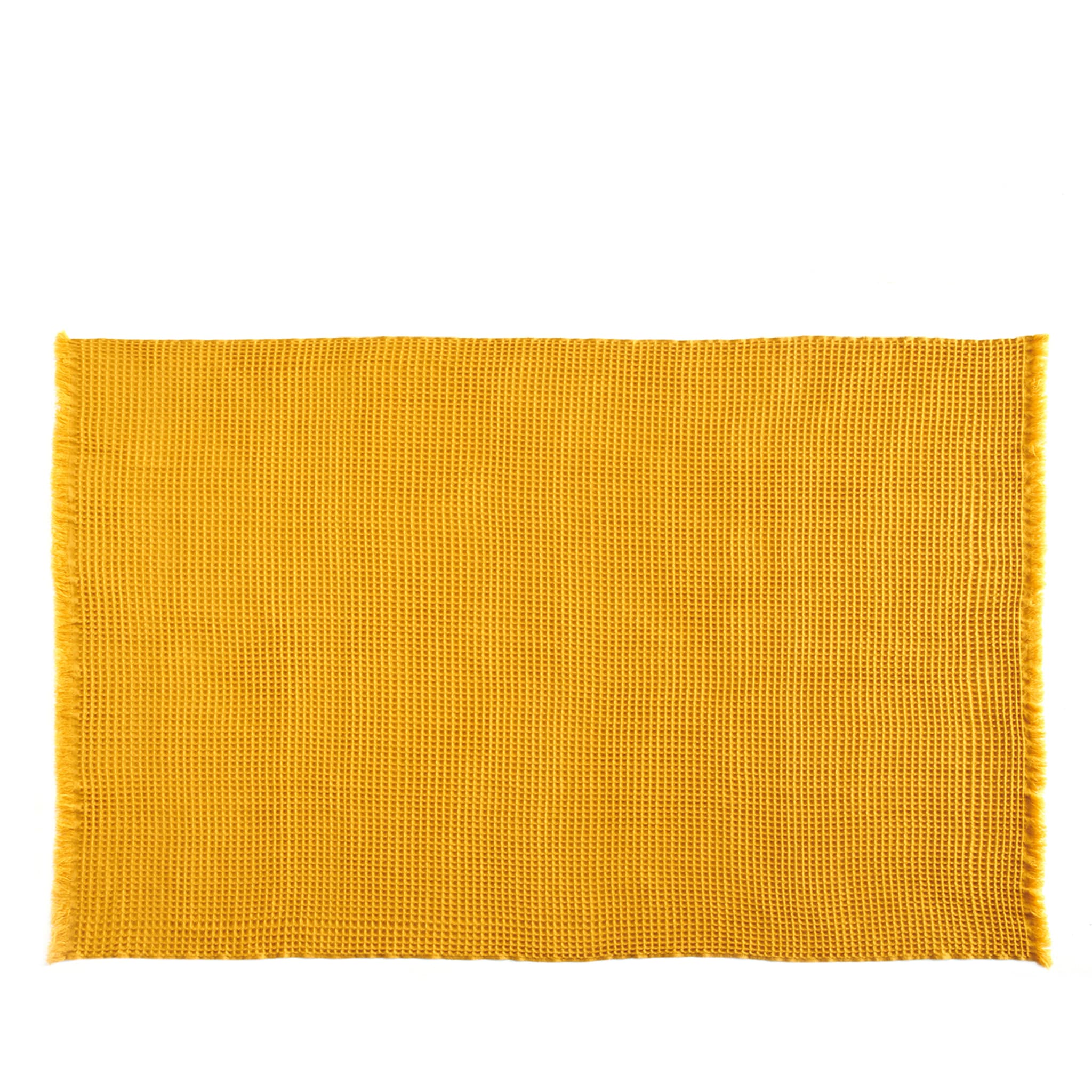 Terramadre Nido d'Ape Mustard Cashmere Blanket - Alternative view 2