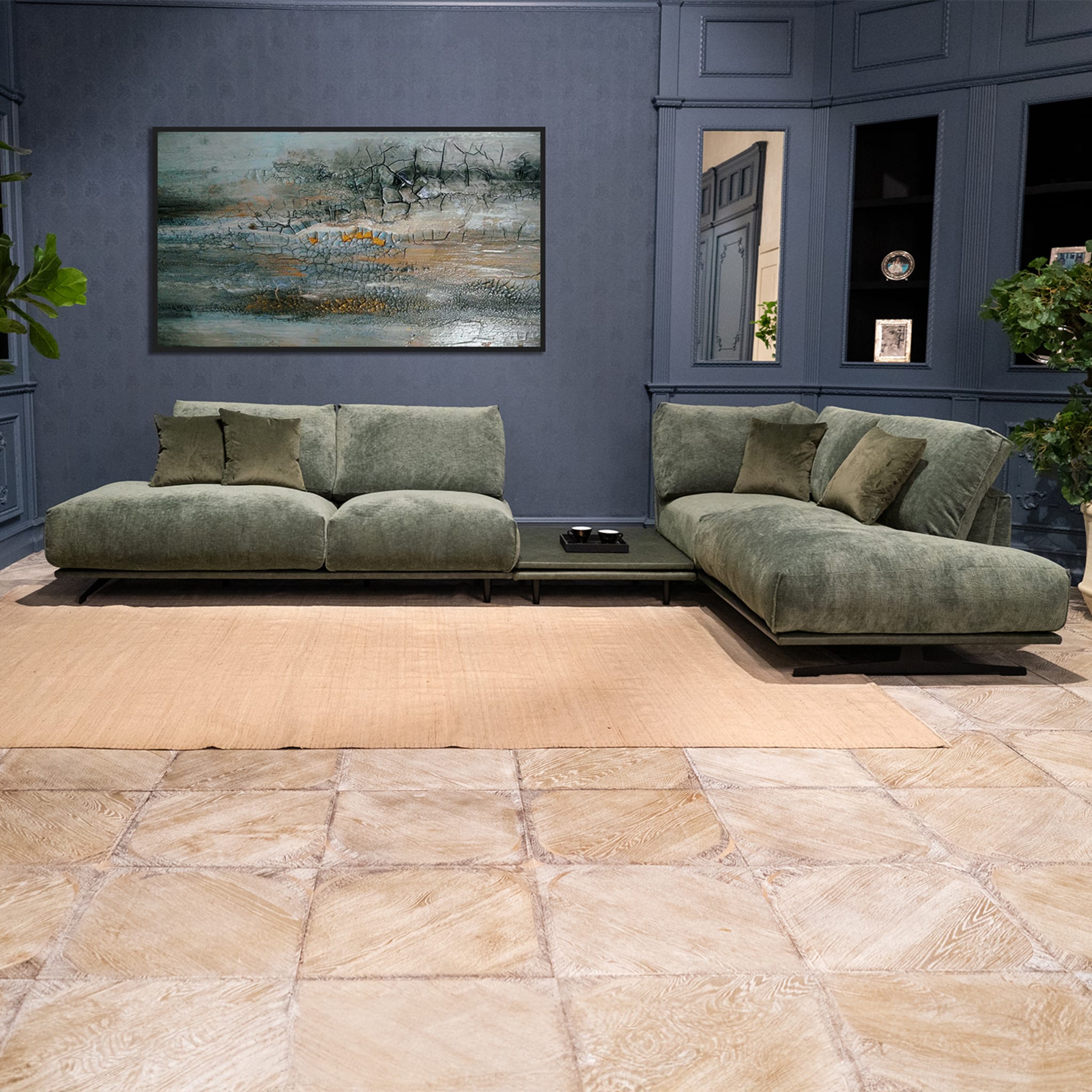  Boboli Green Corner Sofa with Side Table - Alternative view 3