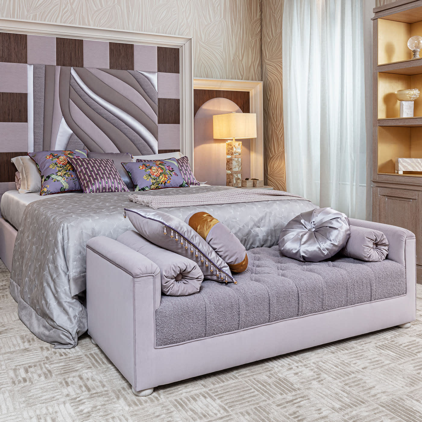 Purple discount bedroom bench