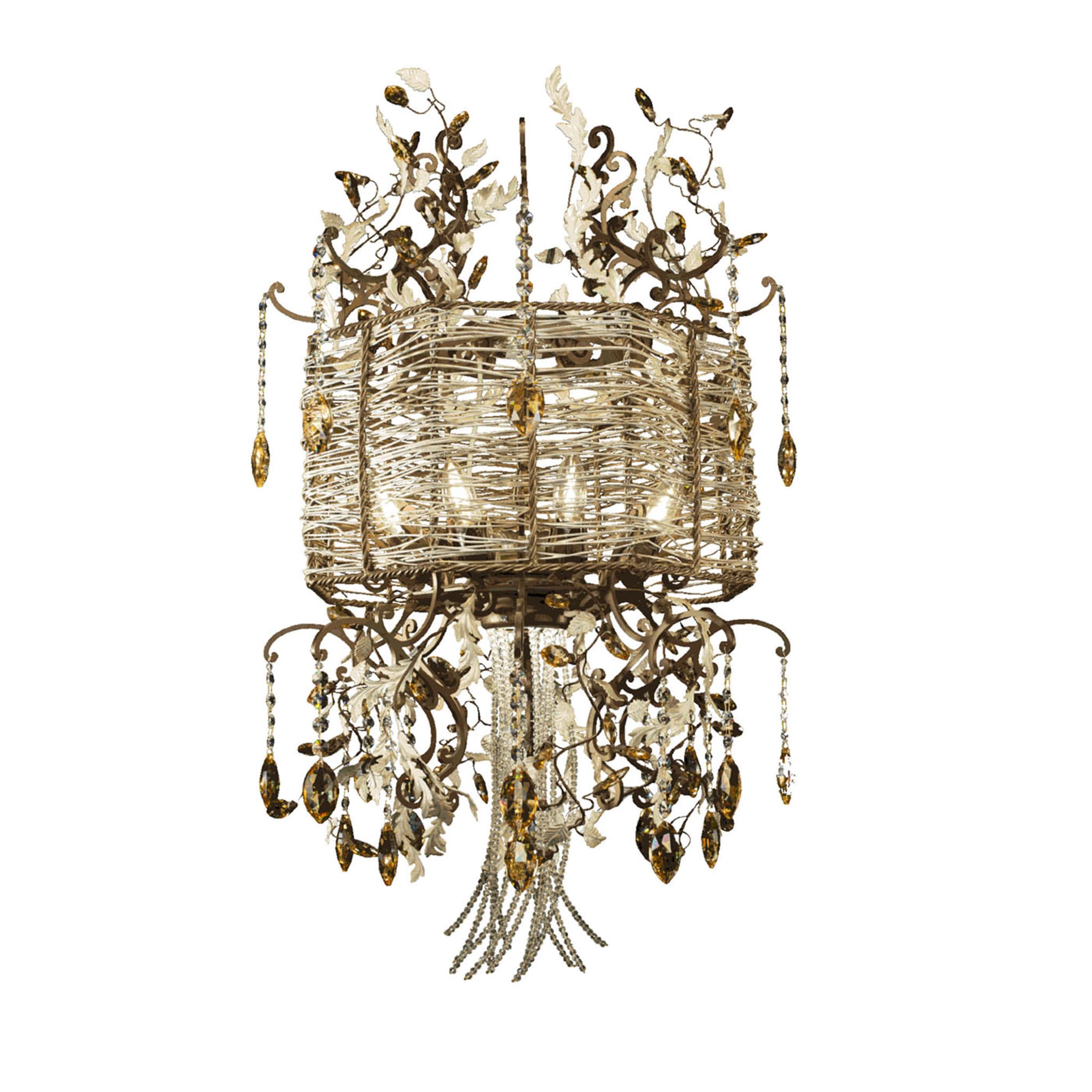 331 8-Light Floral Bronzed Chandelier - Main view