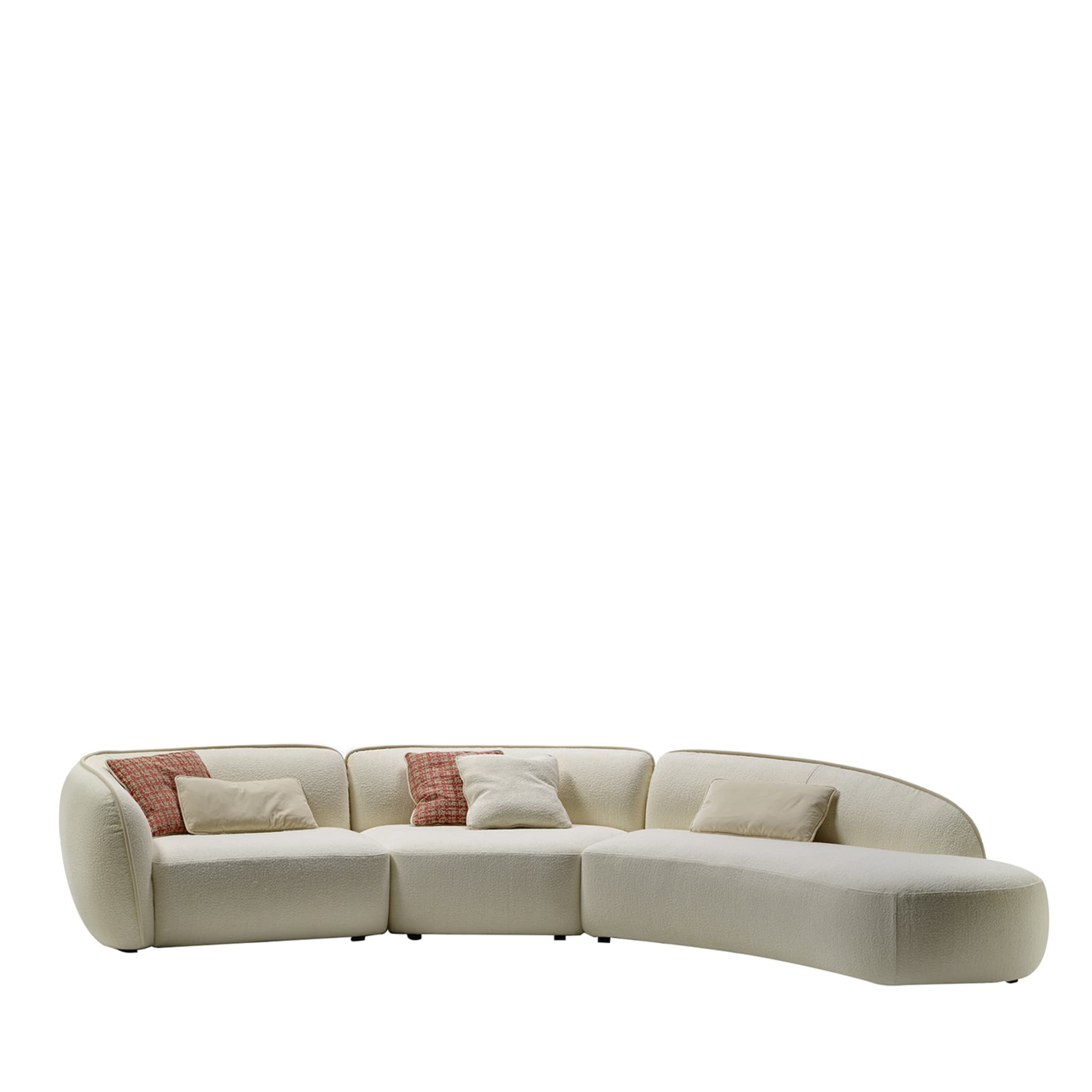 Erasmo White Sofa - Main view