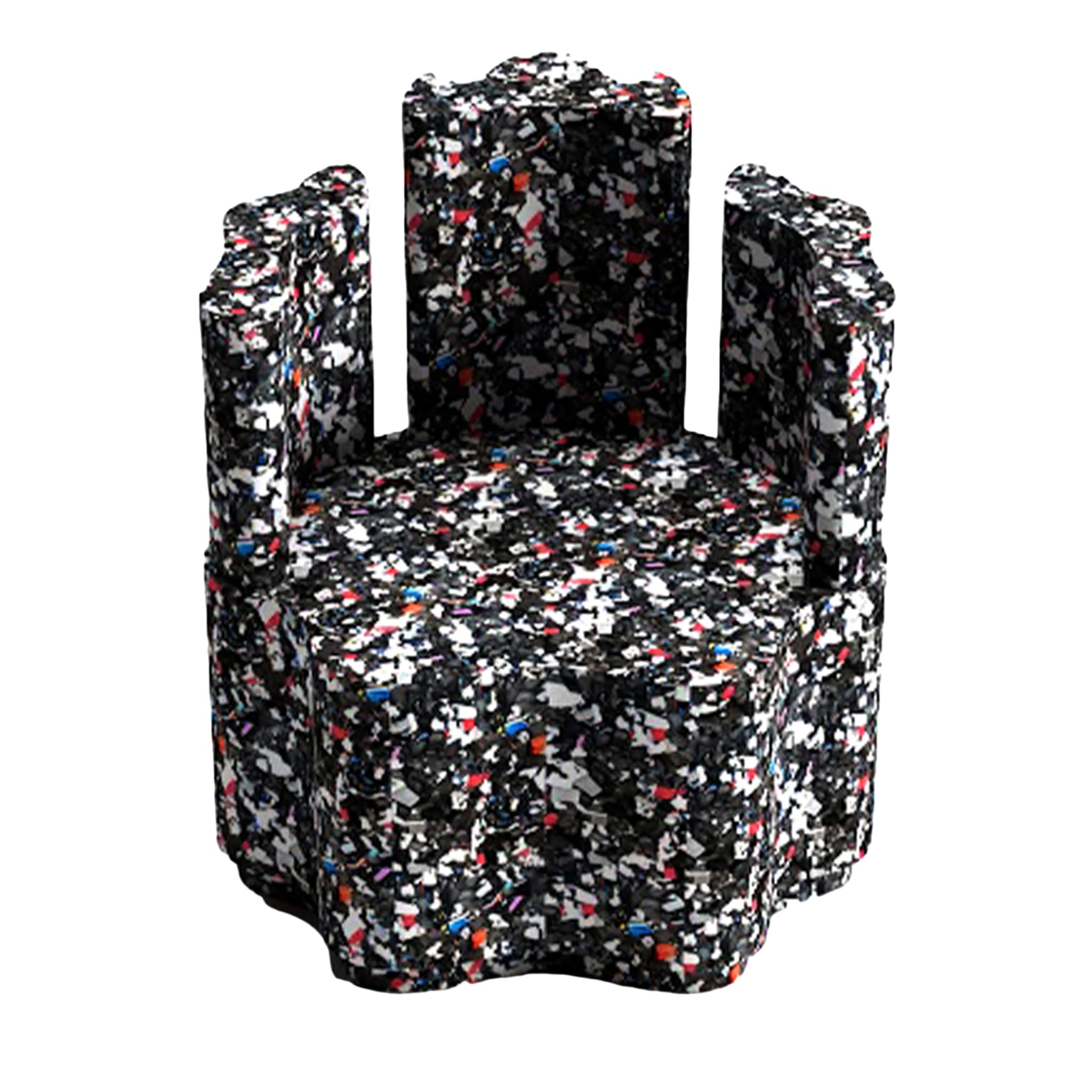 Patatina Black Recycled Armchair By Clemence Seilles - Main view