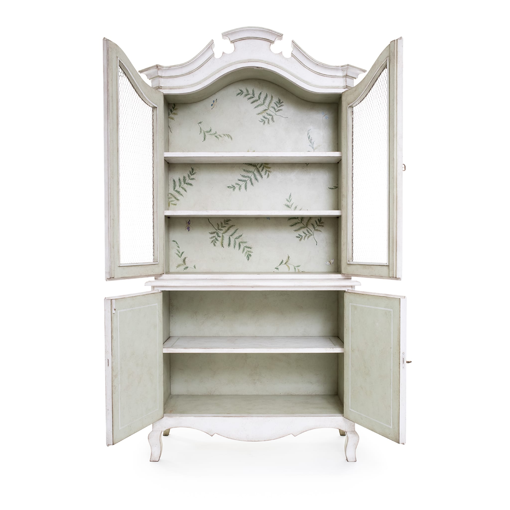 Chalky White Padua Hutch with Ferns and Butterflies - Alternative view 4