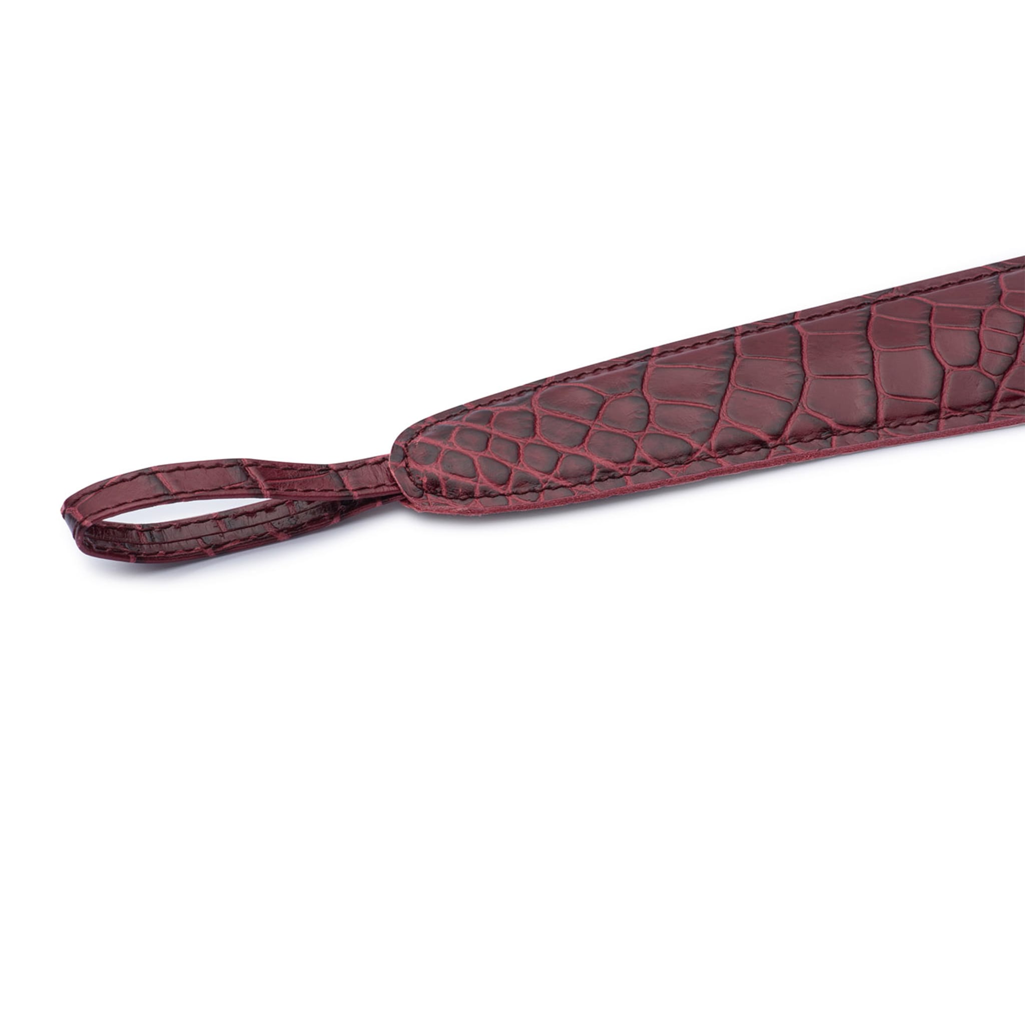 Burgundy Mock-Croc Leather Shoe Horn - Alternative view 2