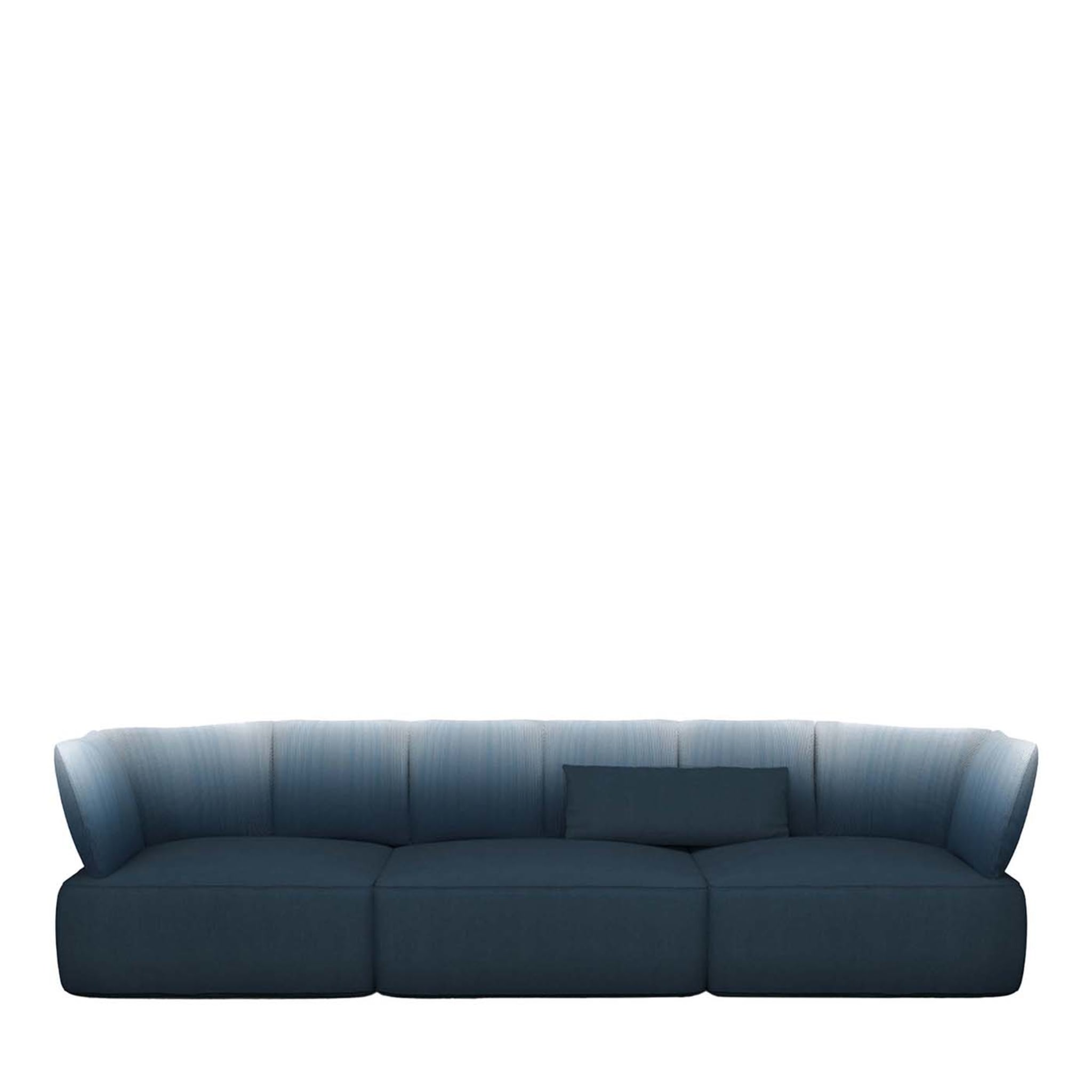 Fleur 3-Seater Blue Sofa - Main view