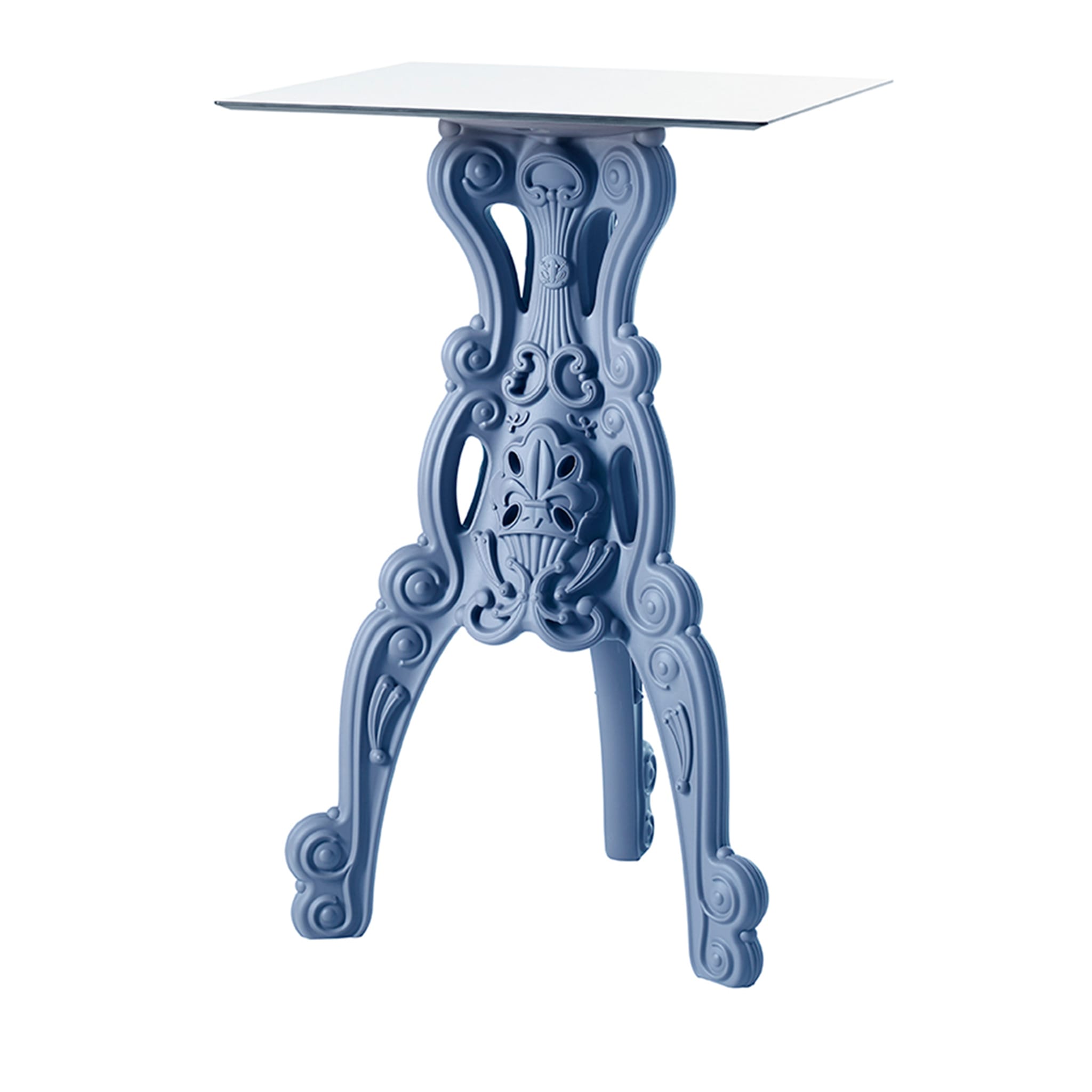 Master of Love Table bistro bleue avec plateau carré - Vue principale