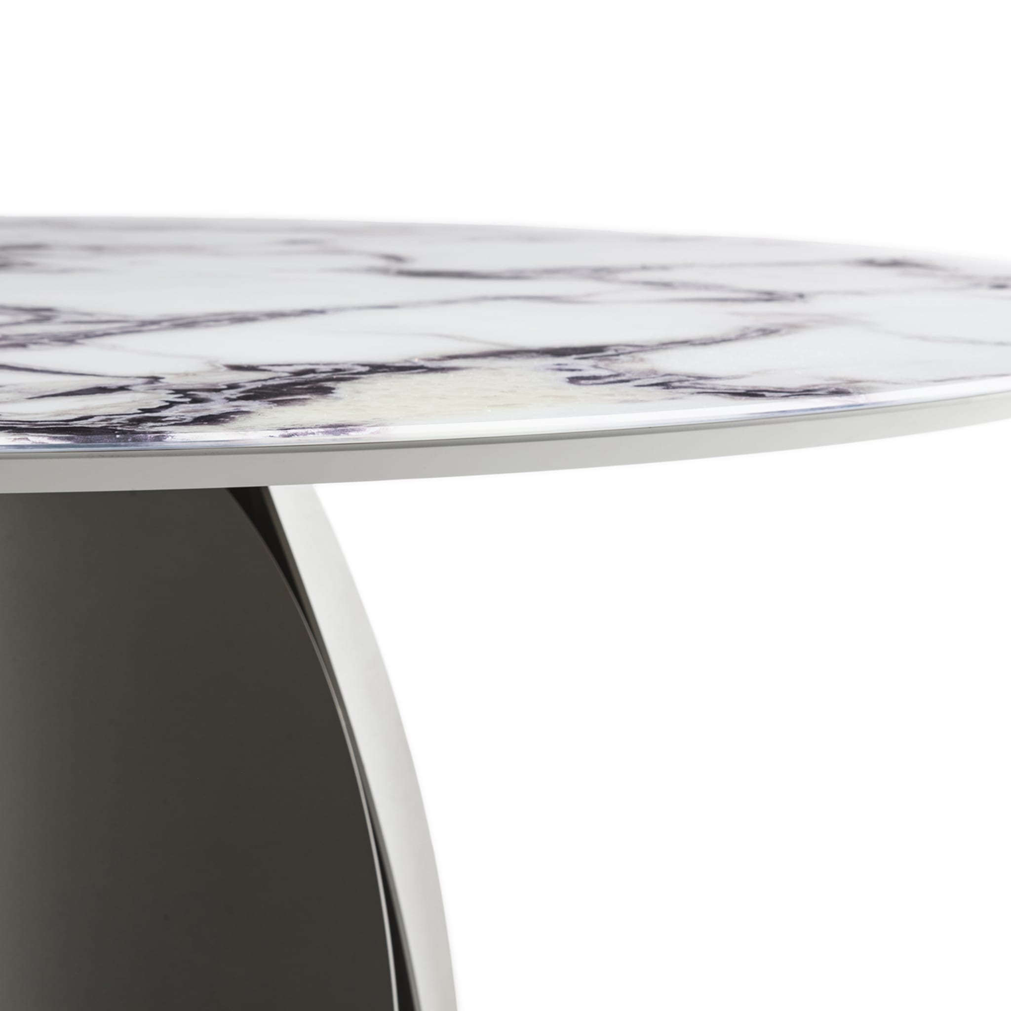 Tulipano Small Round Trinity Marble-Effect Table - Alternative view 1