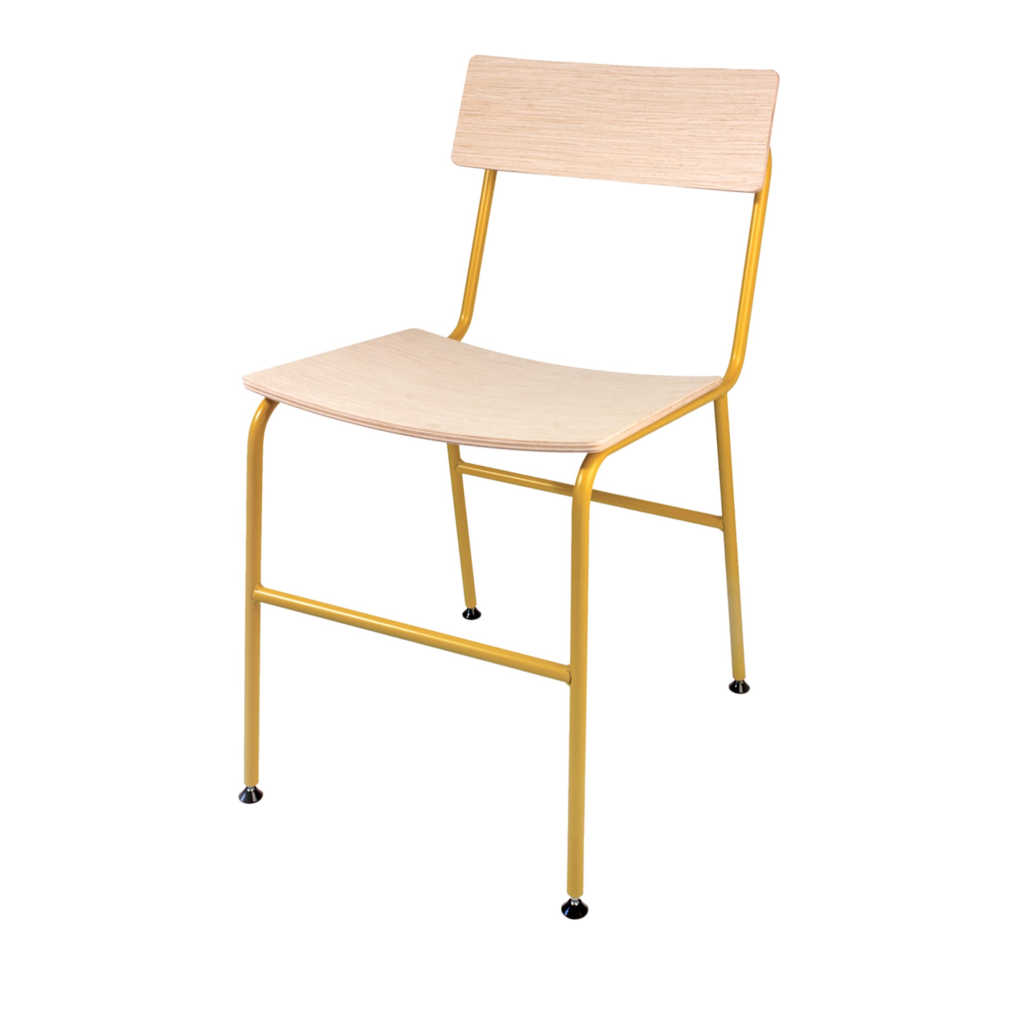 Nota Yellow & Oak Chair by Studiocharlie - Main view