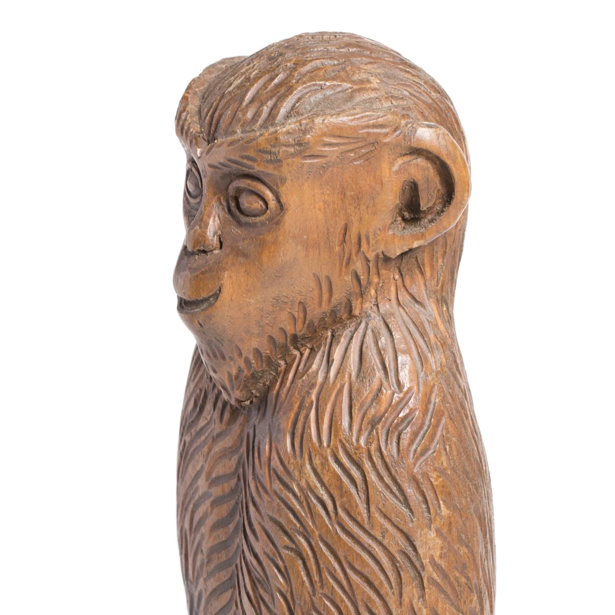 Monkey Wood Sculpture - Alternative view 1