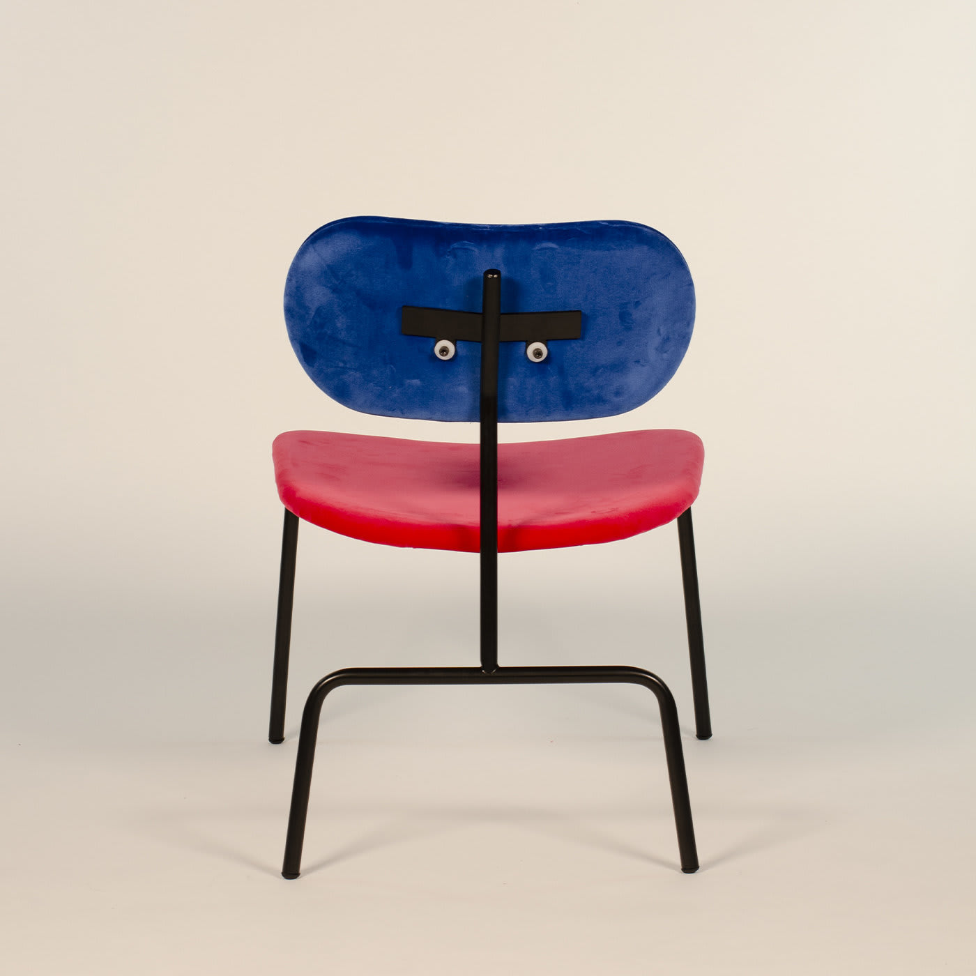 Lombrella Velvet Lounge Chairs Blue and Red by Andrea Forapani - Lombrello