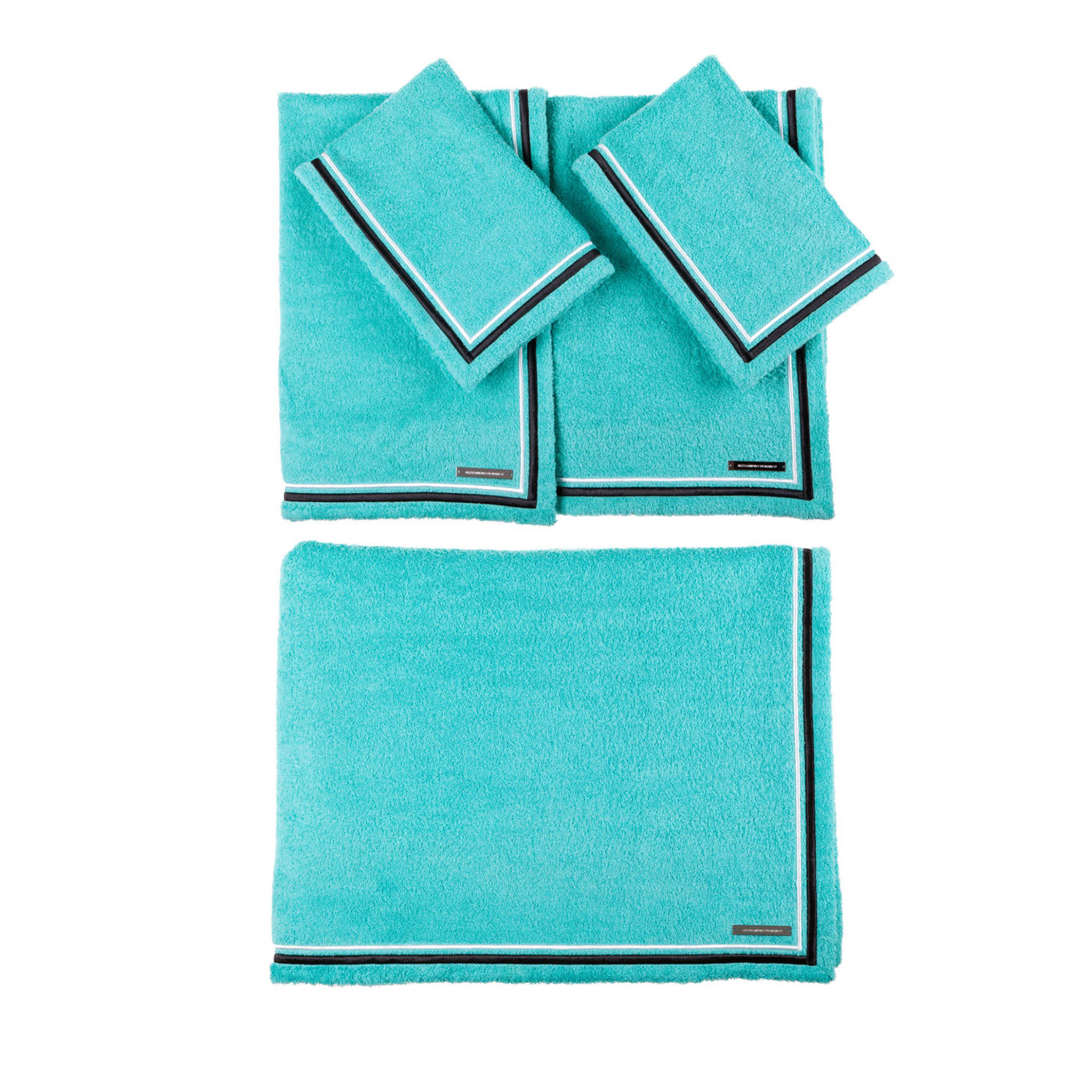 Set di asciugamani grandi - verde acqua - Vista principale