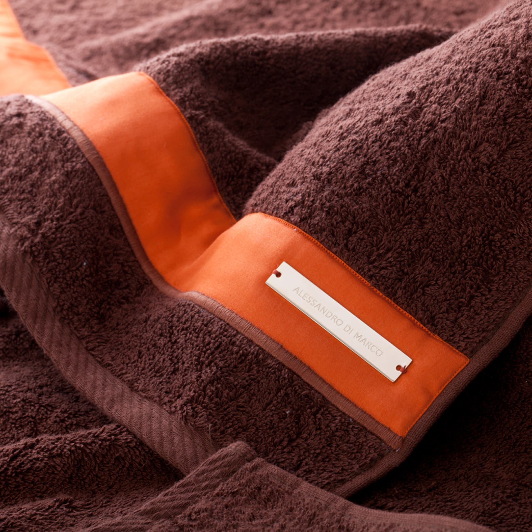 Bath Towel Set - Brown and Orange  - Alternative view 1